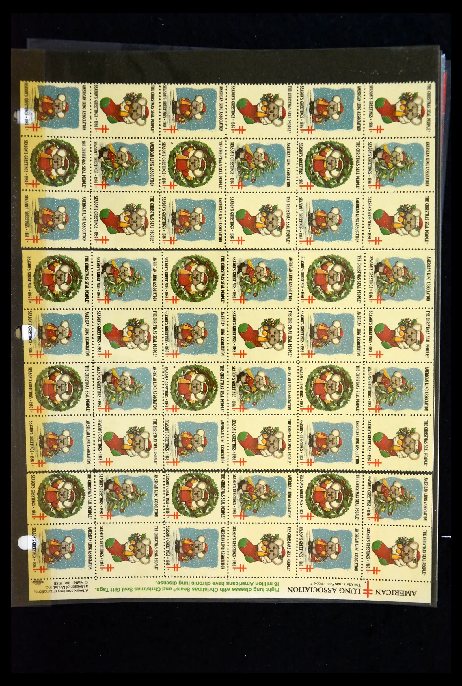 39784 0021 - Stamp collection 39784 USA Christmas seals 1909-1990.
