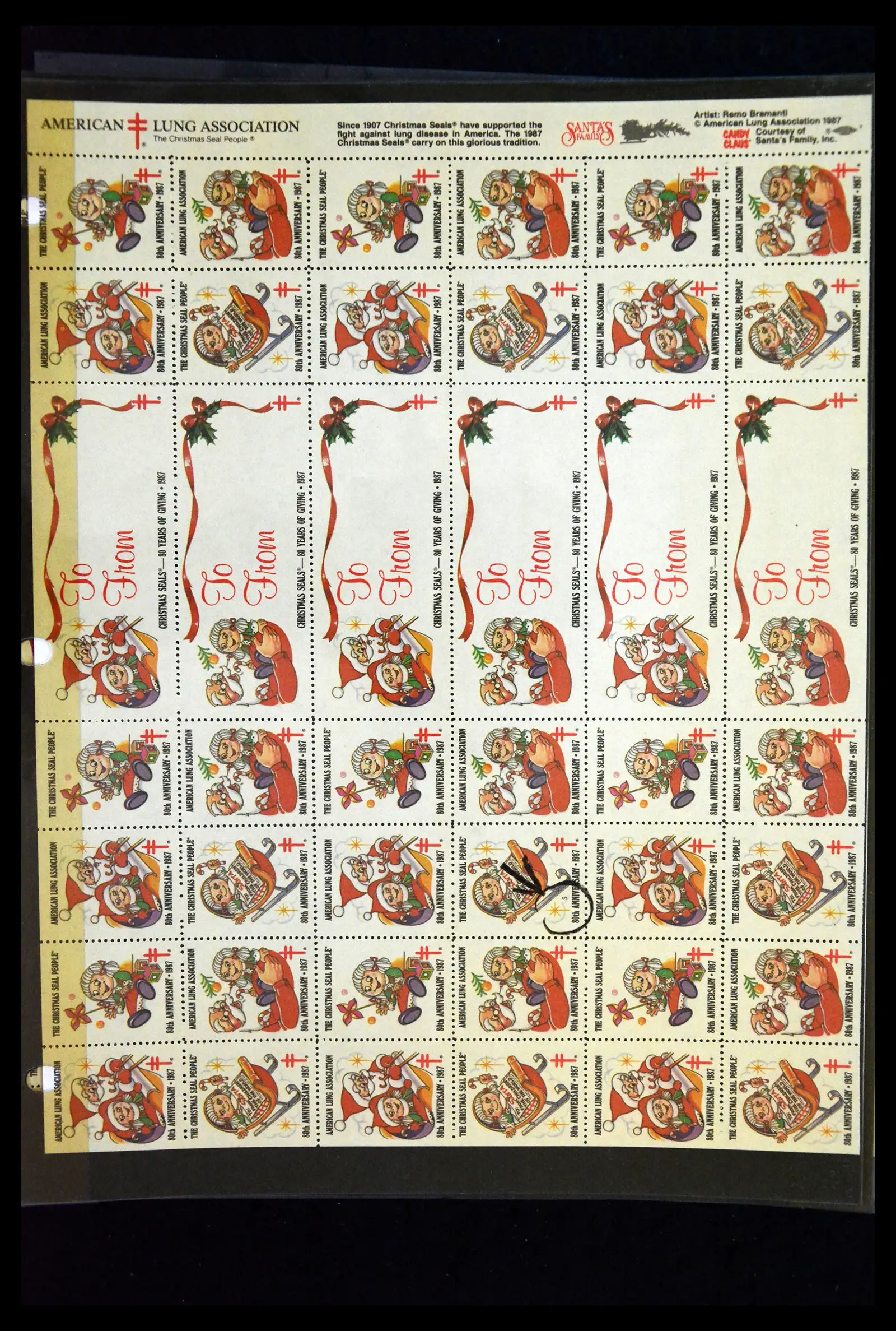 39784 0023 - Stamp collection 39784 USA Christmas seals 1909-1990.