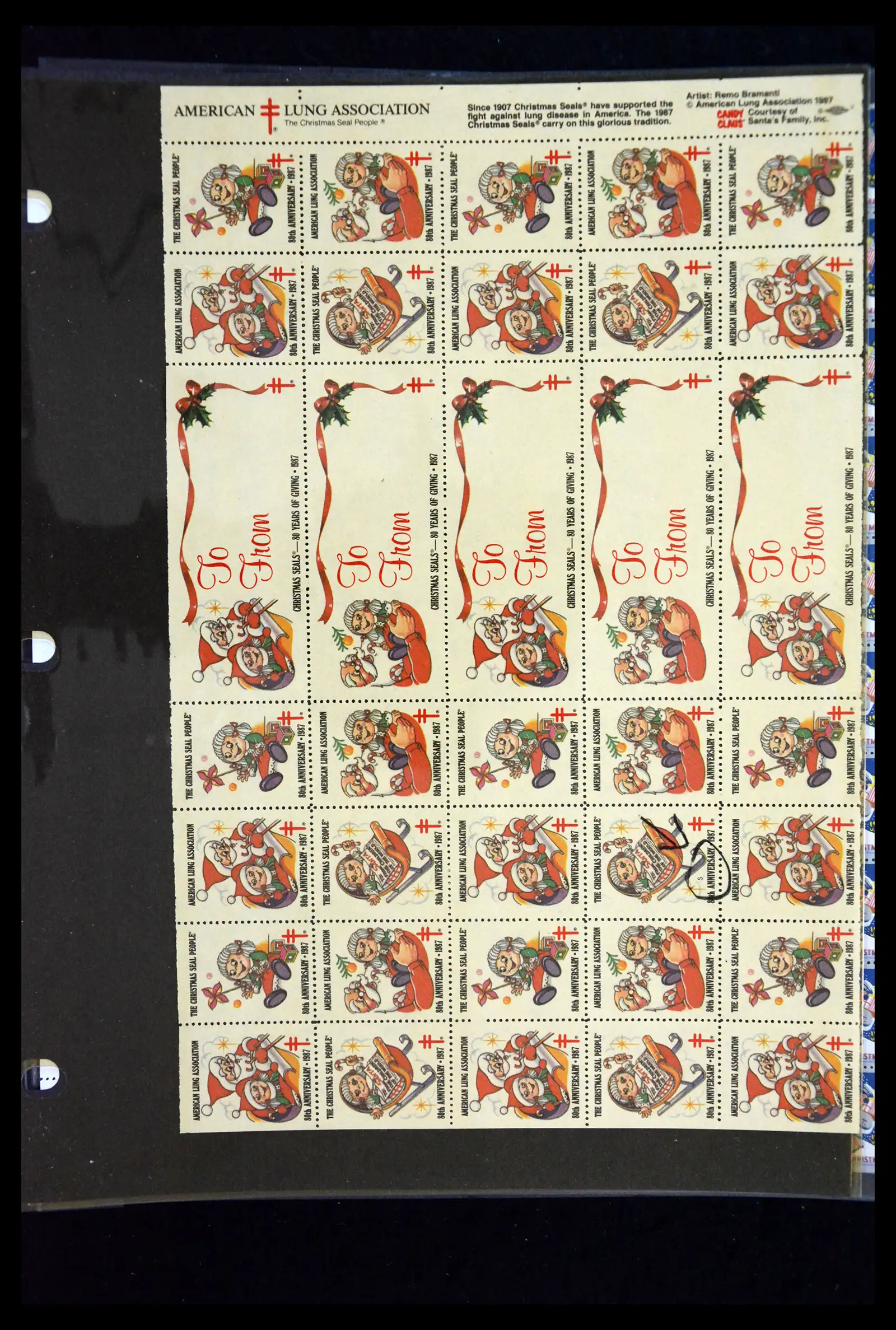 39784 0026 - Stamp collection 39784 USA Christmas seals 1909-1990.