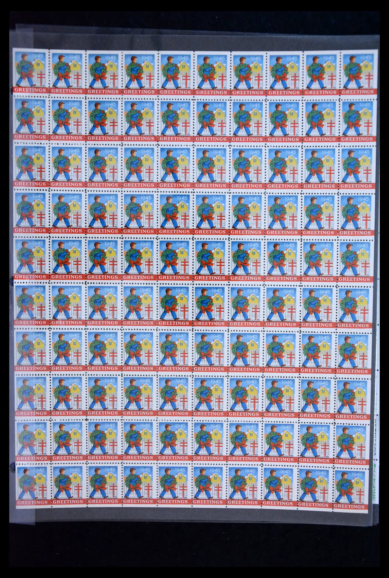 39784 0028 - Stamp collection 39784 USA Christmas seals 1909-1990.