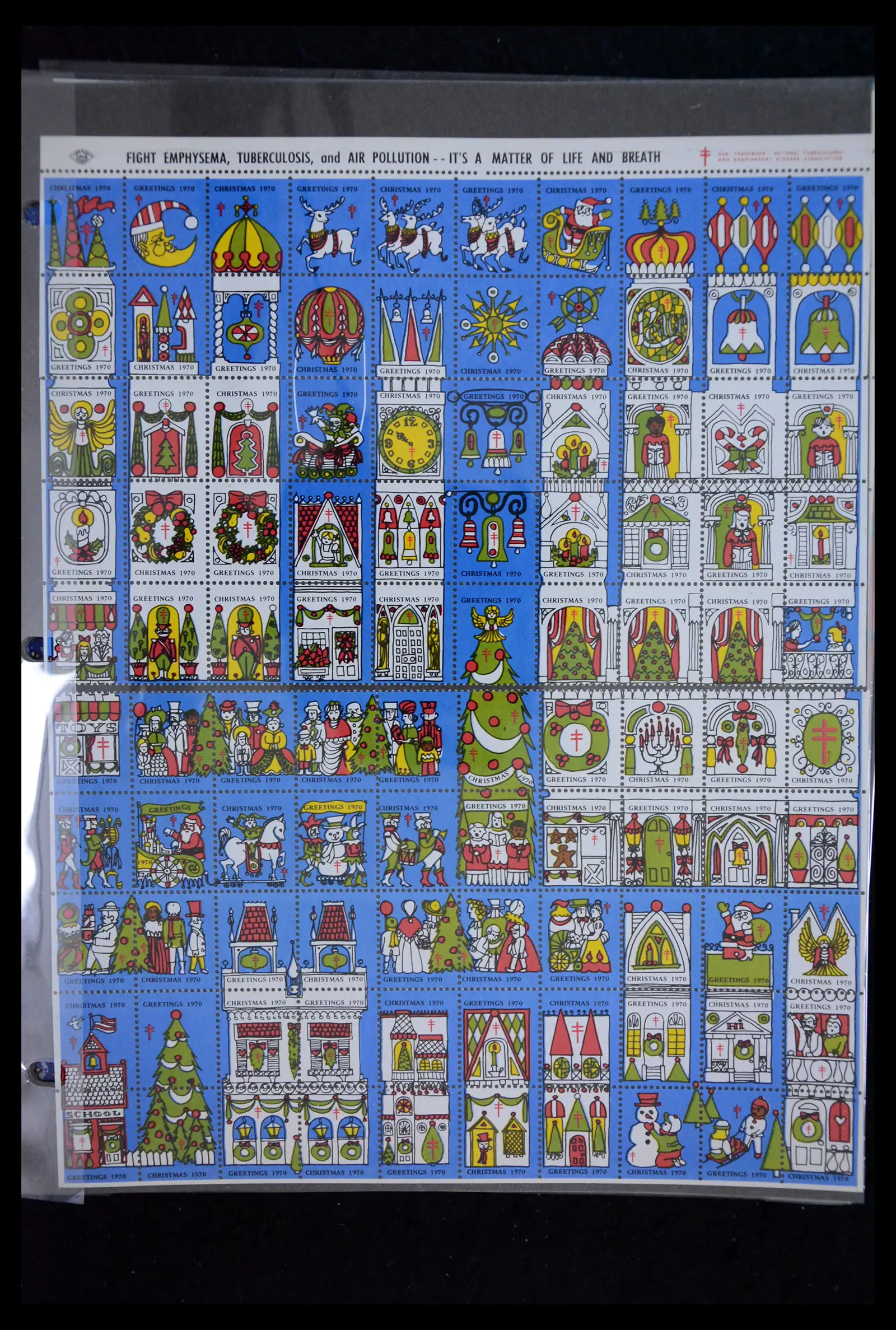 39784 0031 - Stamp collection 39784 USA Christmas seals 1909-1990.