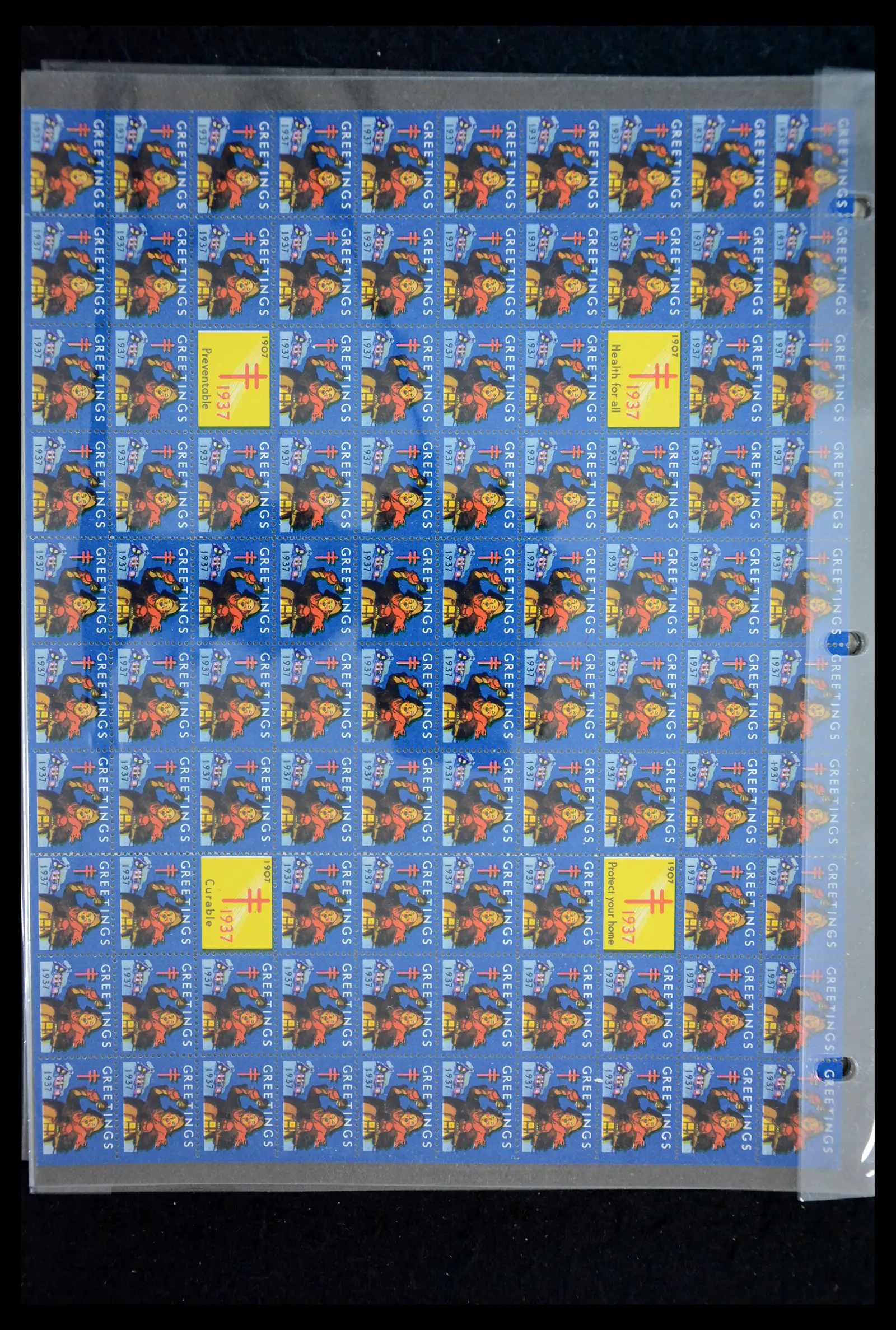 39784 0034 - Stamp collection 39784 USA Christmas seals 1909-1990.