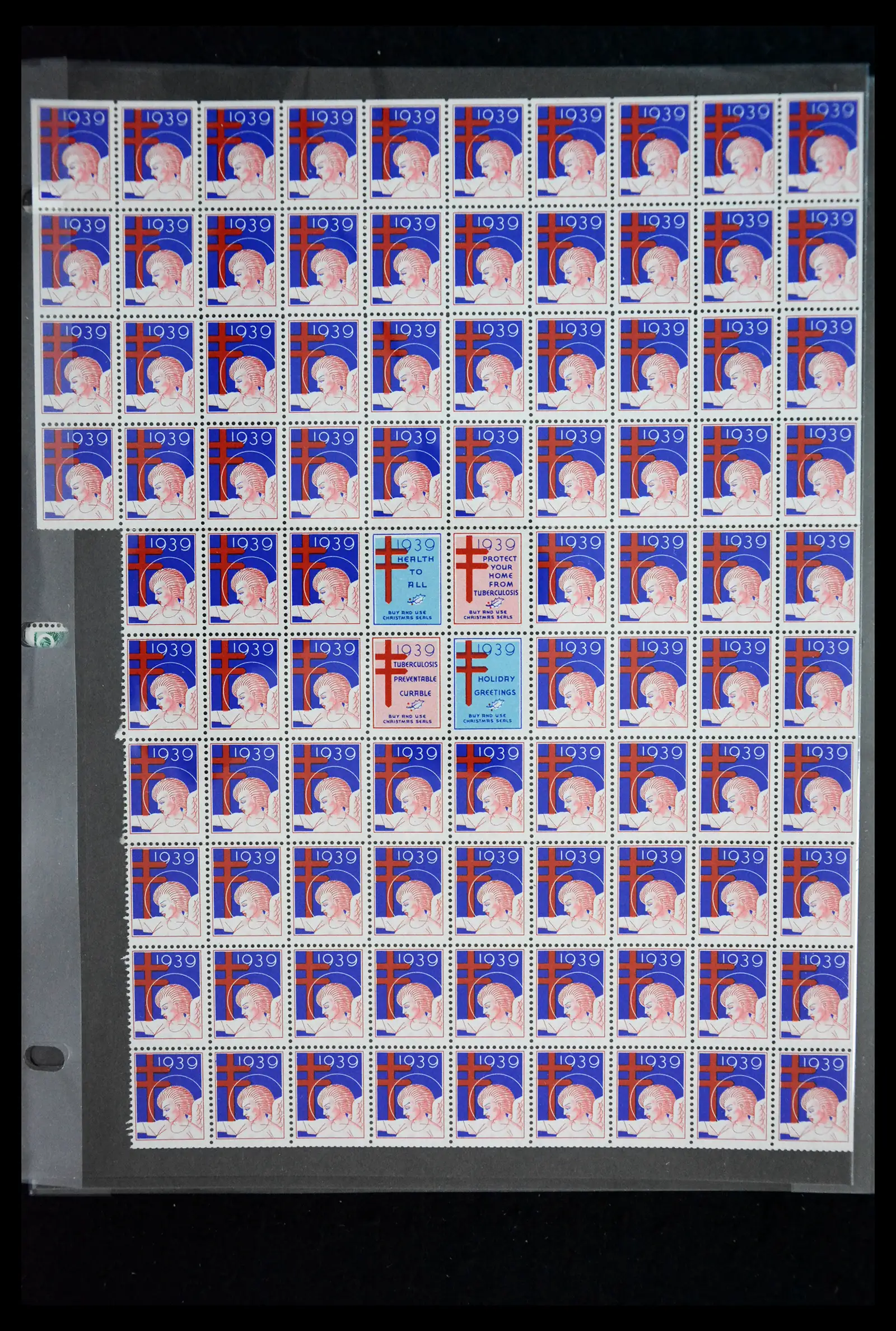 39784 0035 - Stamp collection 39784 USA Christmas seals 1909-1990.