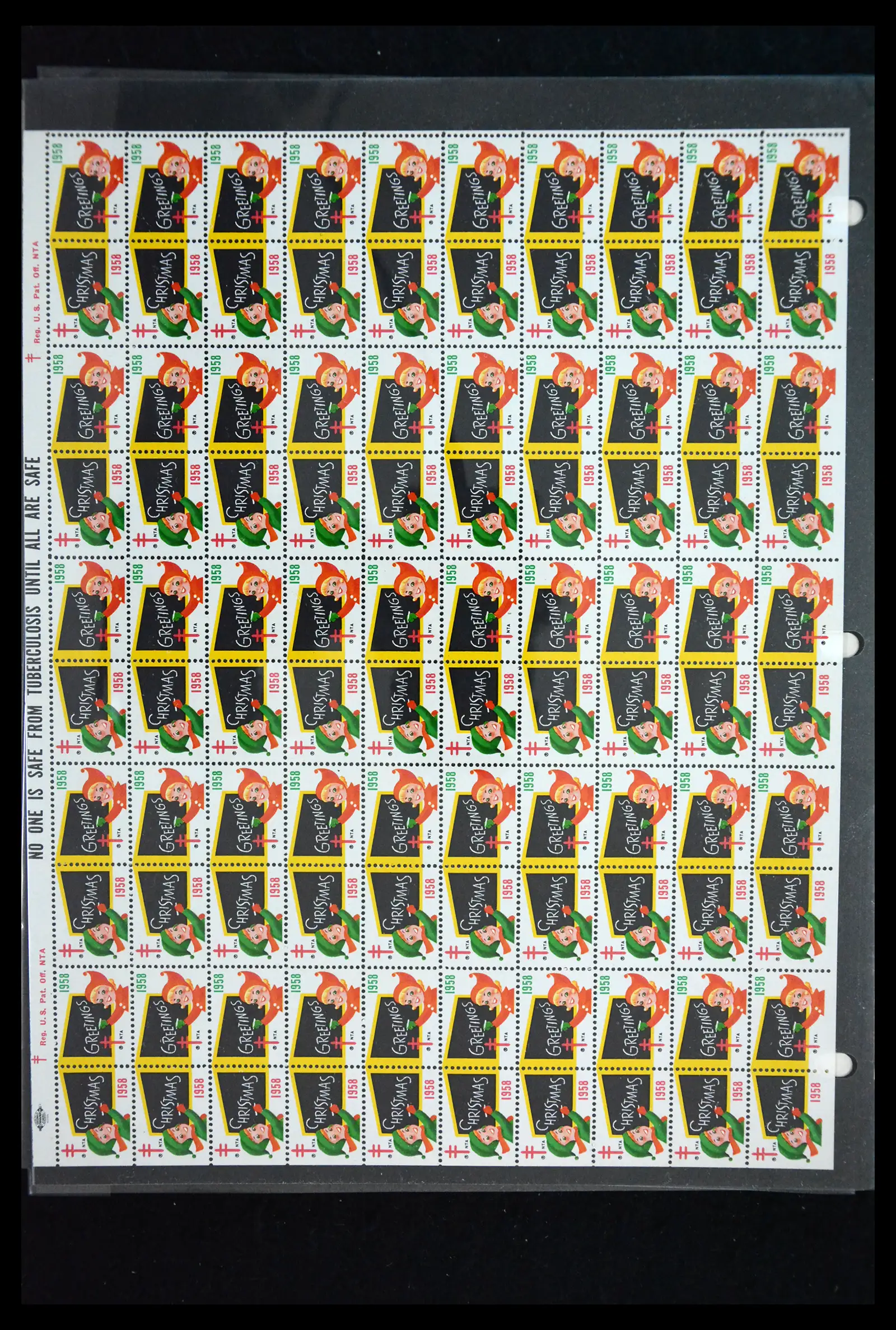 39784 0037 - Stamp collection 39784 USA Christmas seals 1909-1990.