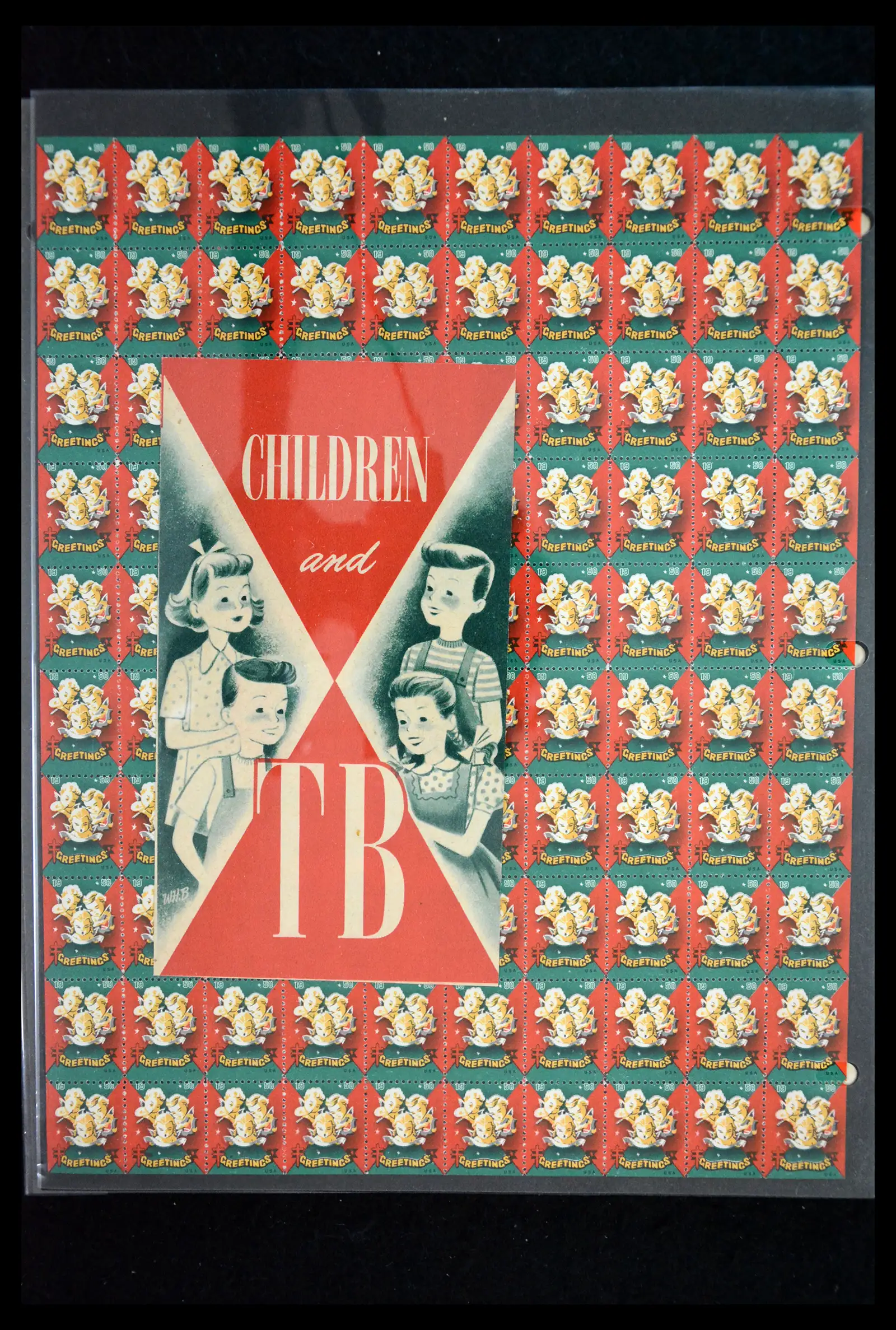 39784 0038 - Stamp collection 39784 USA Christmas seals 1909-1990.