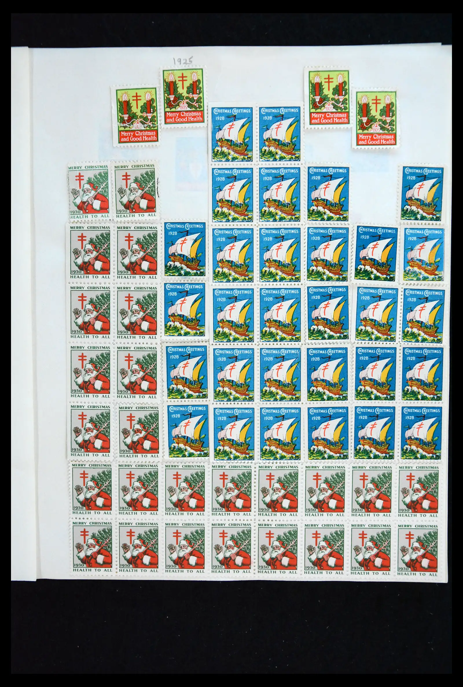 39784 0041 - Stamp collection 39784 USA Christmas seals 1909-1990.