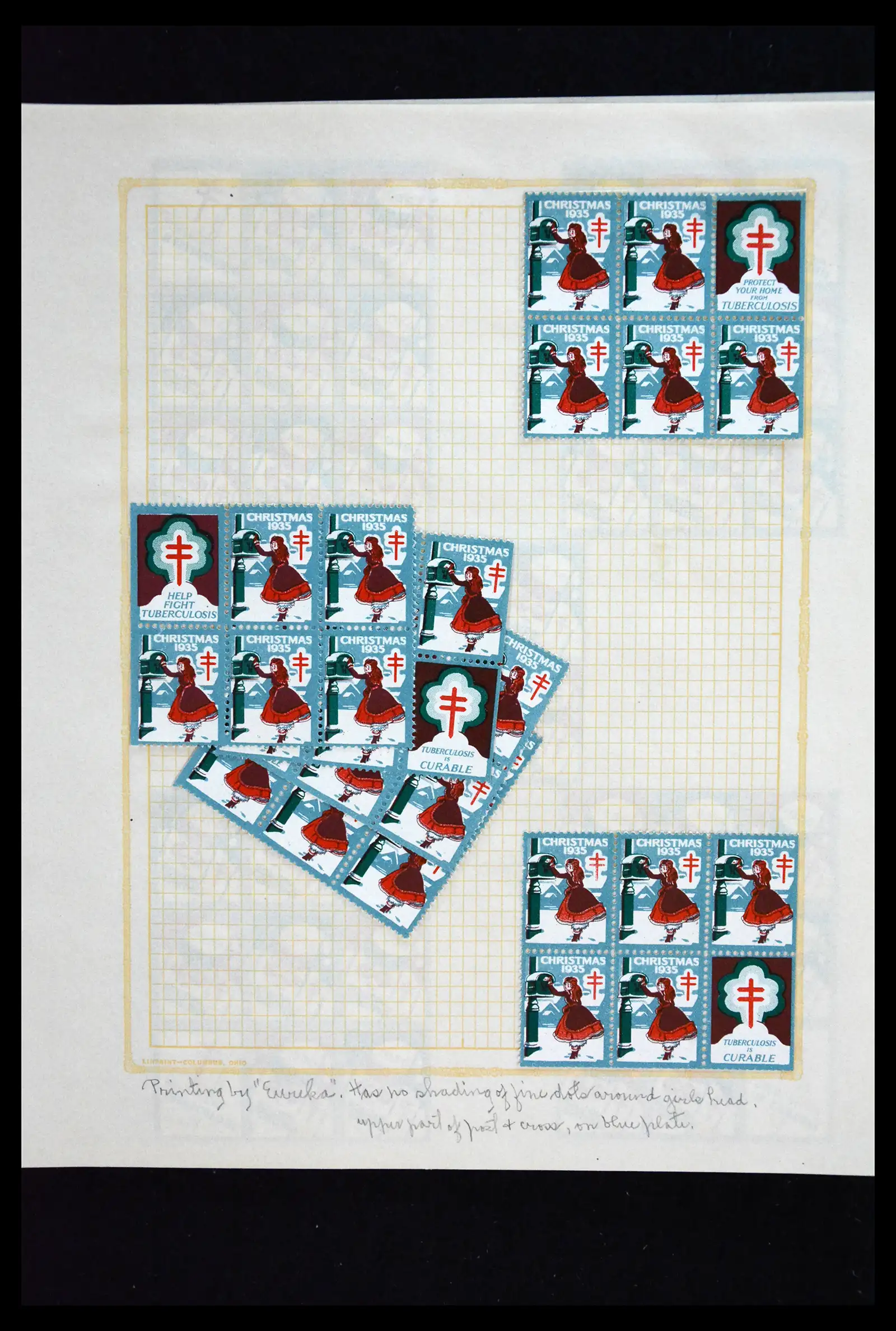 39784 0047 - Stamp collection 39784 USA Christmas seals 1909-1990.