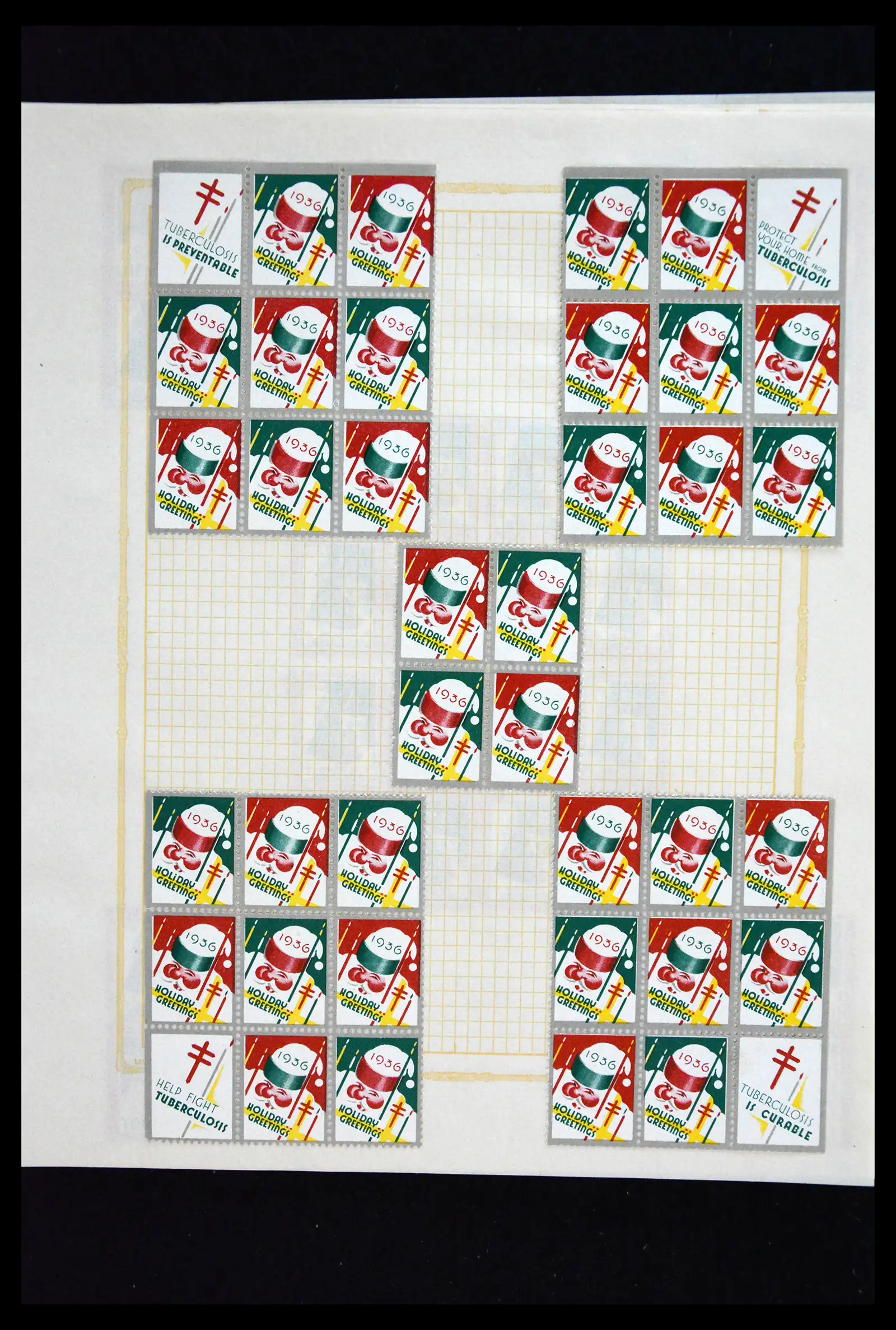 39784 0048 - Stamp collection 39784 USA Christmas seals 1909-1990.