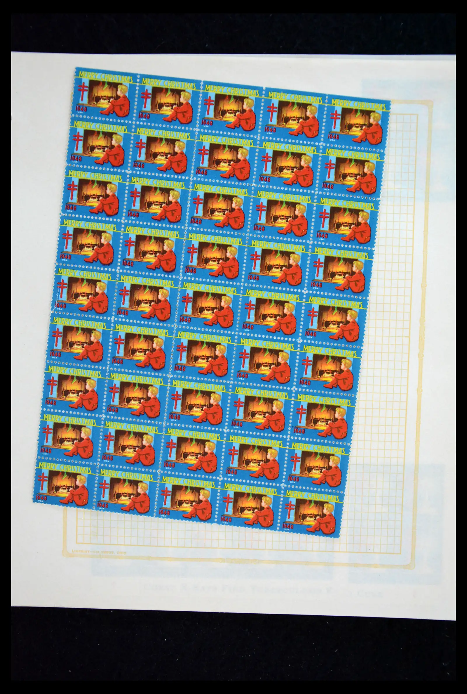 39784 0052 - Stamp collection 39784 USA Christmas seals 1909-1990.