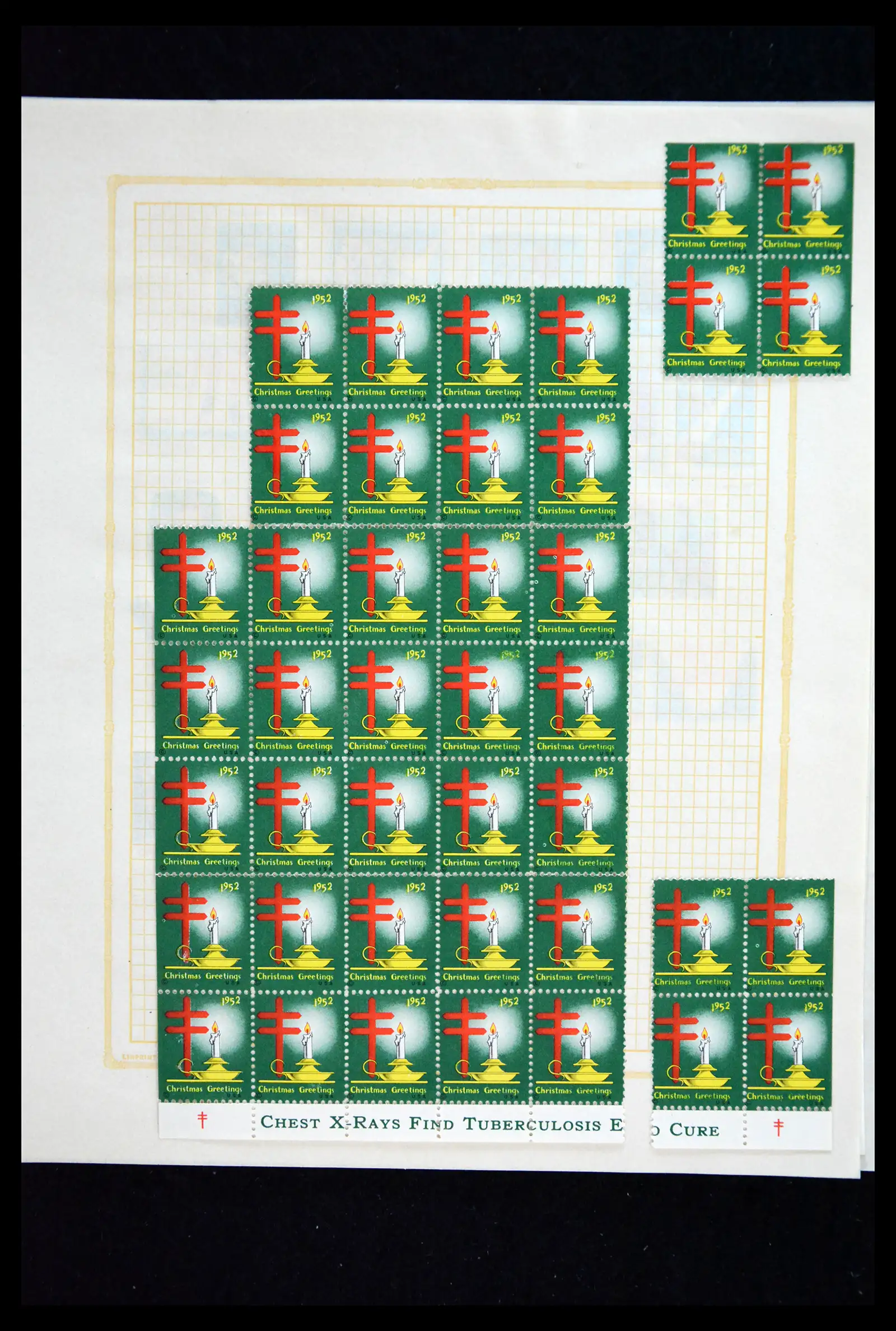 39784 0053 - Stamp collection 39784 USA Christmas seals 1909-1990.