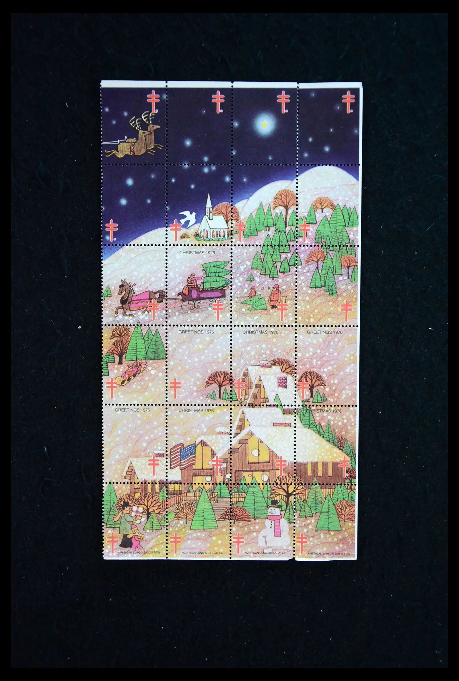 39784 0056 - Stamp collection 39784 USA Christmas seals 1909-1990.