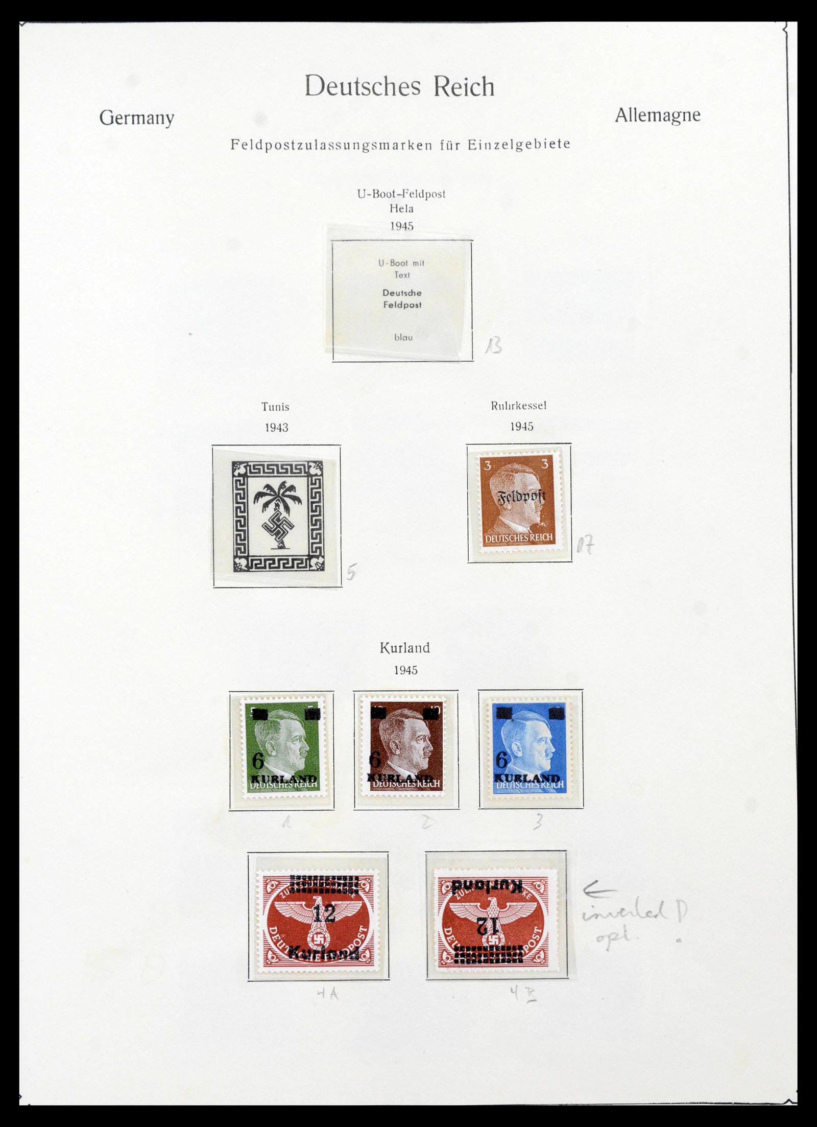 39790 0001 - Stamp collection 39790 German Reich fieldpost stamps 1944-1945. 39790 0001 - Stamp collection 39790 German Reich fieldpost stamps 1944-1945.