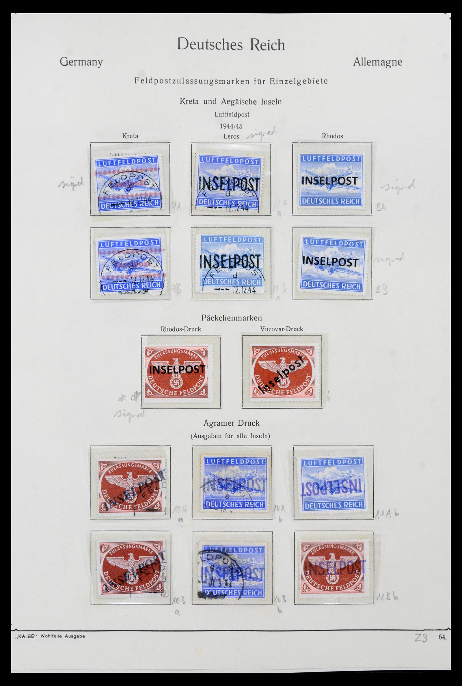39790 0002 - Stamp collection 39790 German Reich fieldpost stamps 1944-1945. 39790 0002 - Stamp collection 39790 German Reich fieldpost stamps 1944-1945.