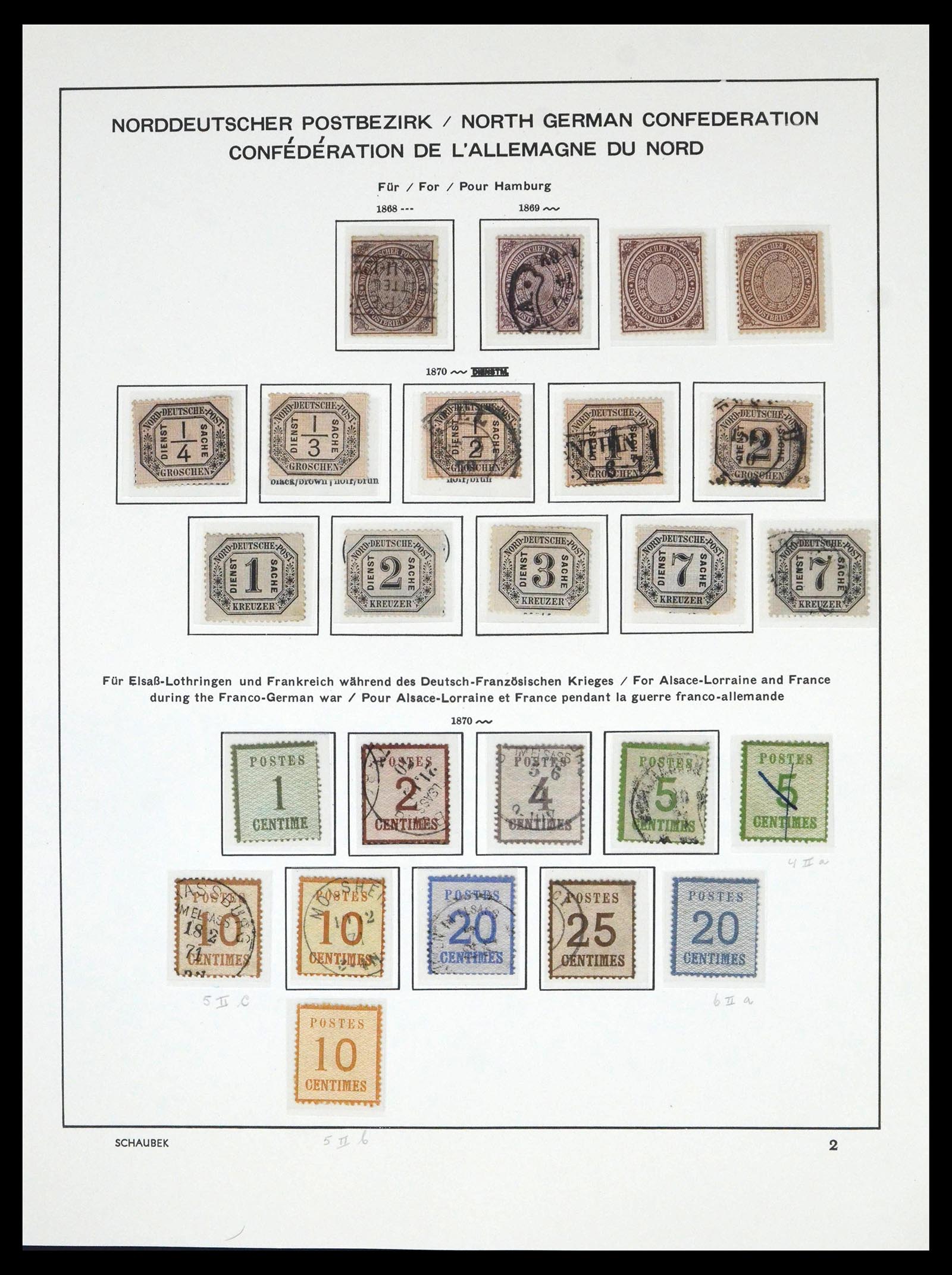 39796 0002 - Stamp collection 39796 Norddeutscher Postbezirk 1868-1870. 39796 0002 - Stamp collection 39796 Norddeutscher Postbezirk 1868-1870.