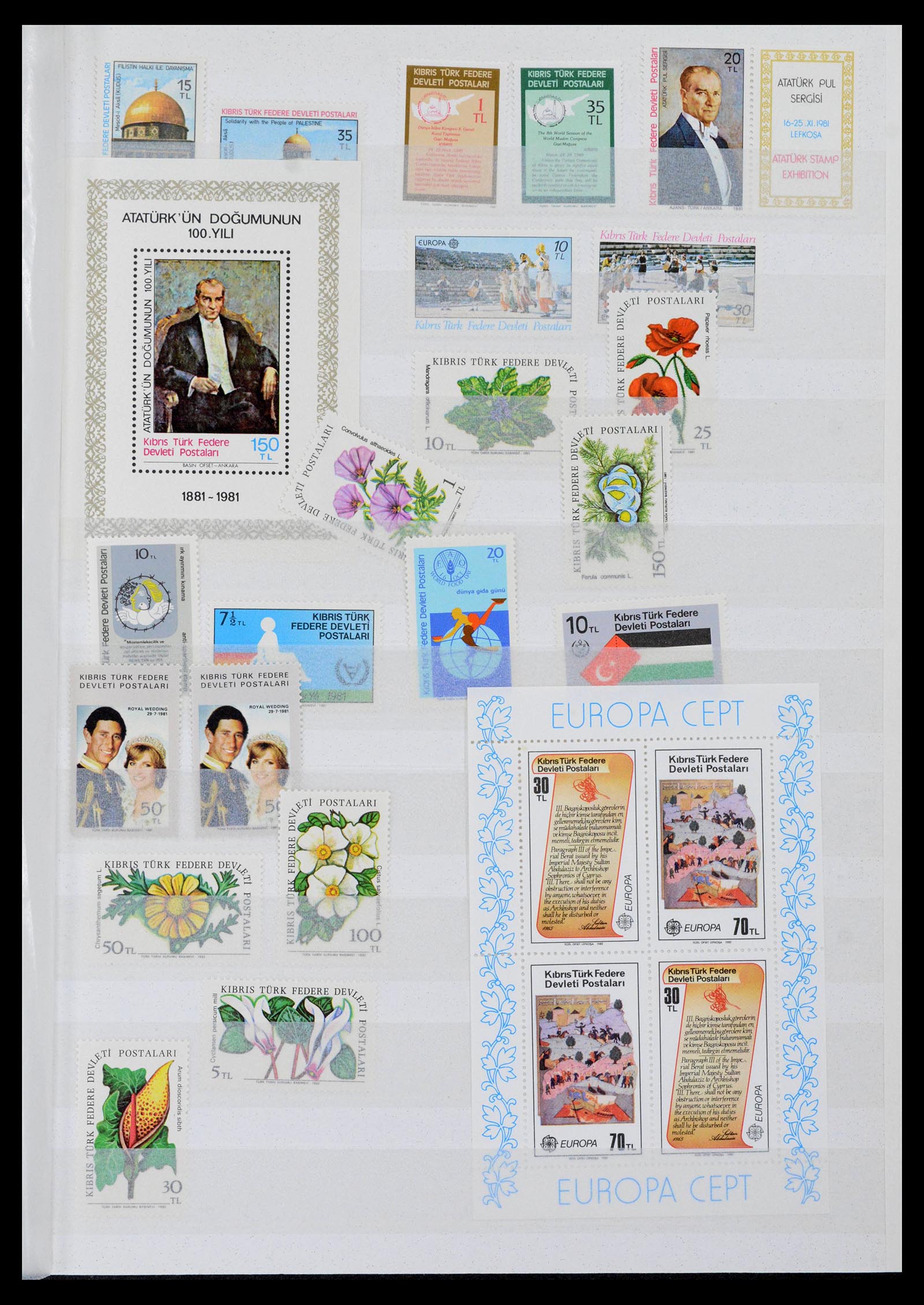 39816 0004 - Postzegelverzameling 39816 Turks Cyprus 1974-2004.