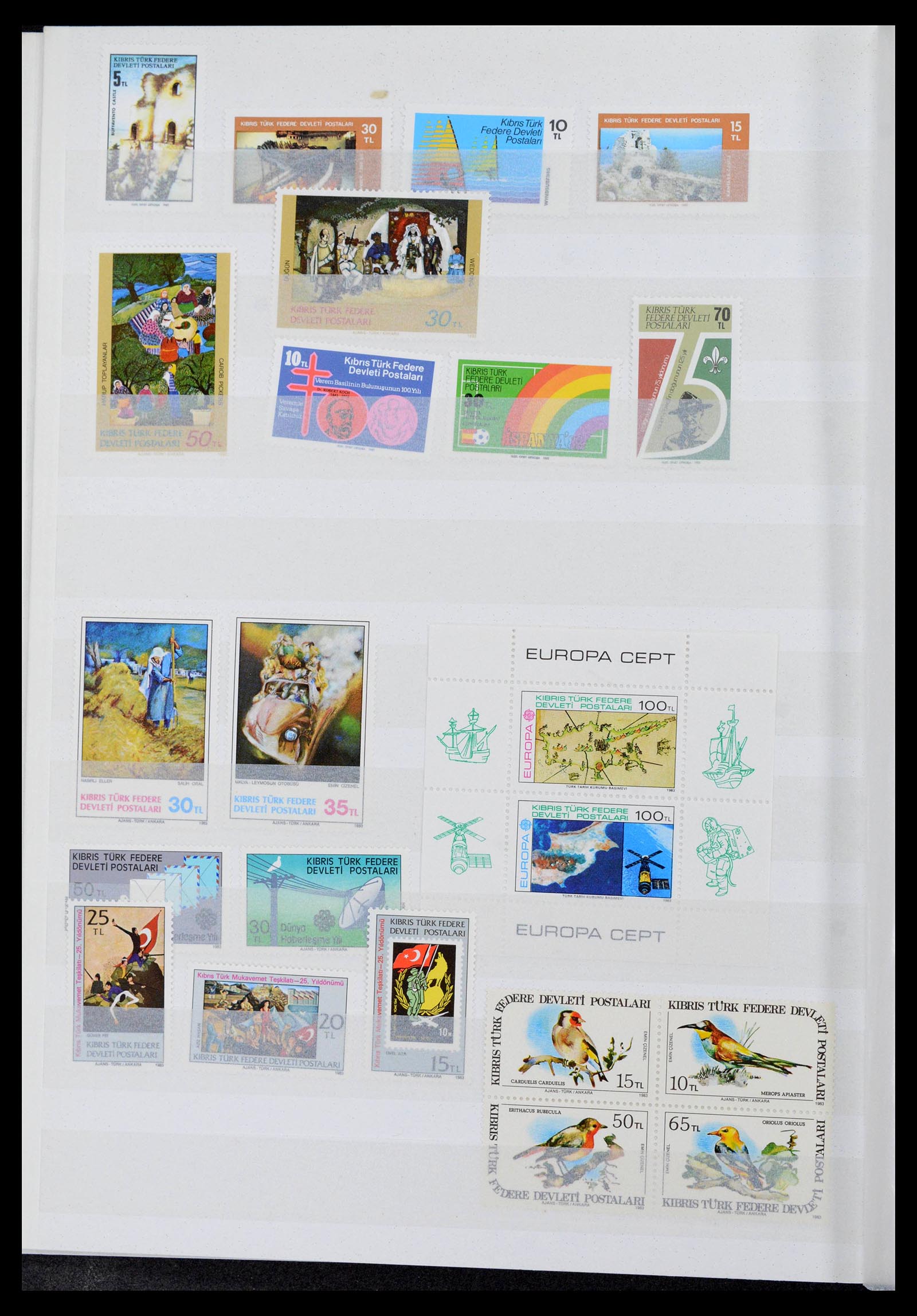 39816 0005 - Postzegelverzameling 39816 Turks Cyprus 1974-2004.