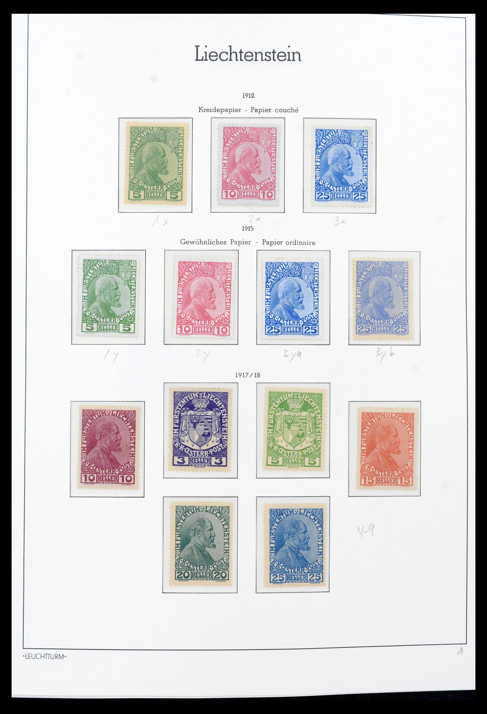 39835 0001 - Postzegelverzameling 39835 Liechtenstein compleet 1912-1980.