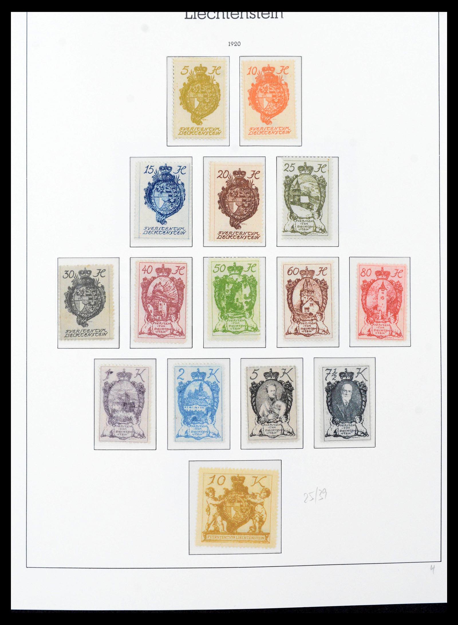 39835 0004 - Postzegelverzameling 39835 Liechtenstein compleet 1912-1980.