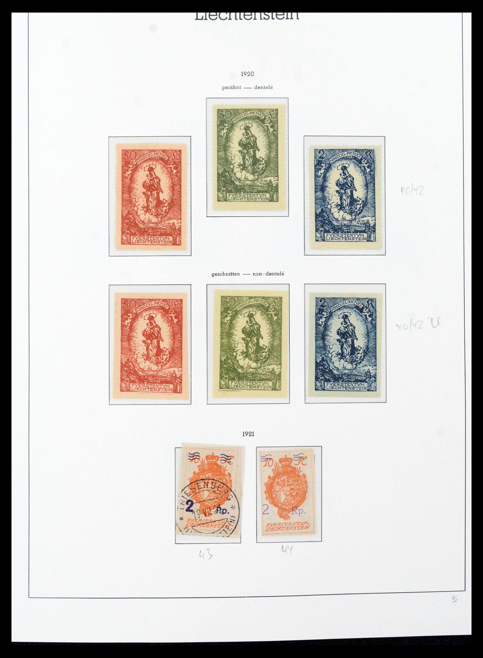 39835 0005 - Postzegelverzameling 39835 Liechtenstein compleet 1912-1980.