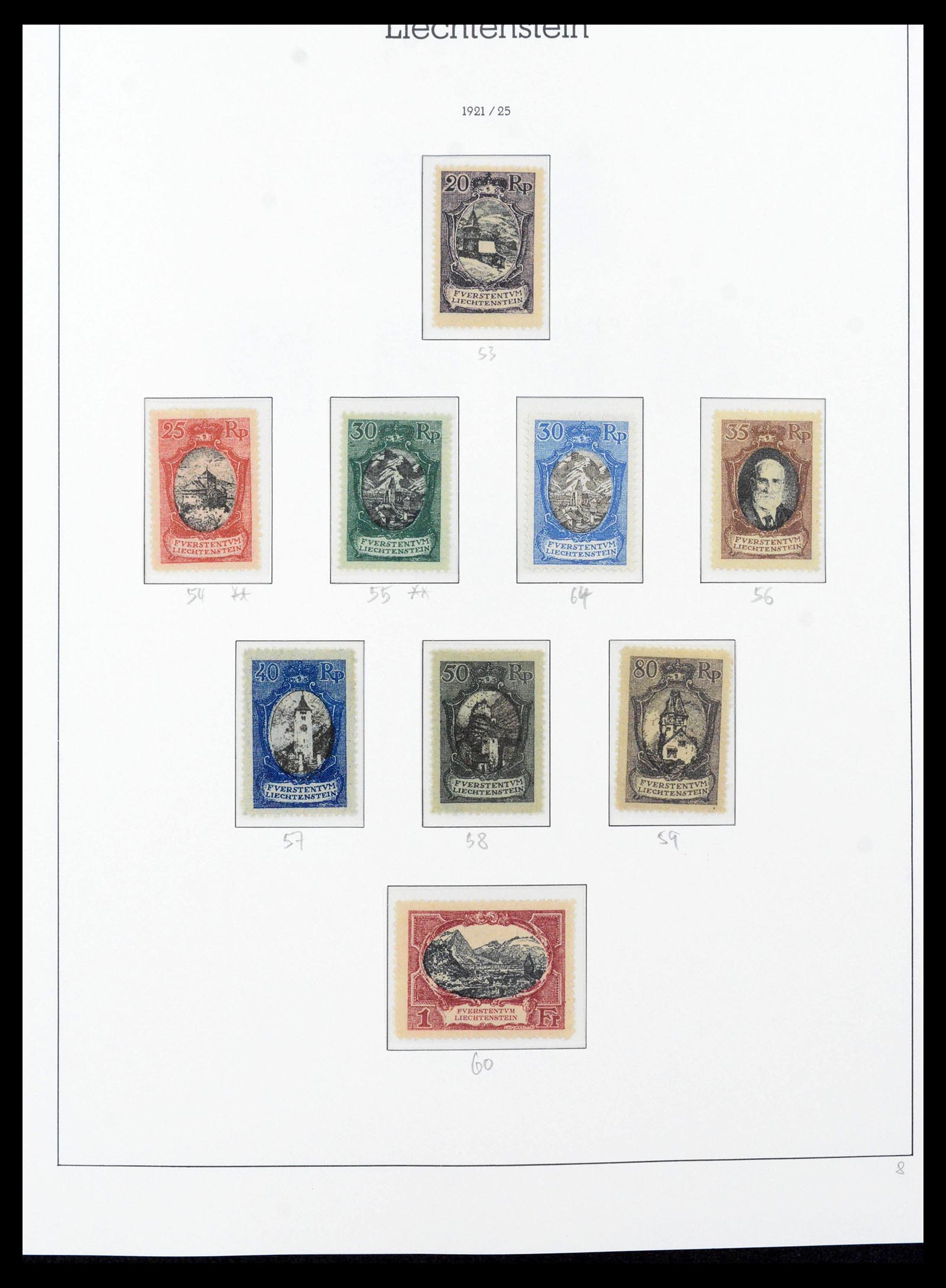 39835 0008 - Postzegelverzameling 39835 Liechtenstein compleet 1912-1980.