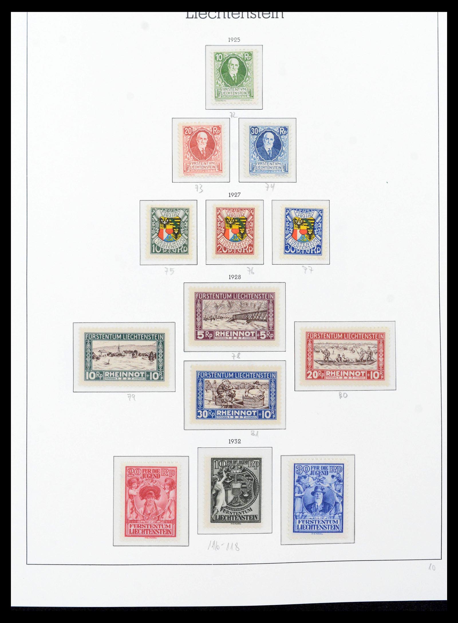 39835 0010 - Postzegelverzameling 39835 Liechtenstein compleet 1912-1980.