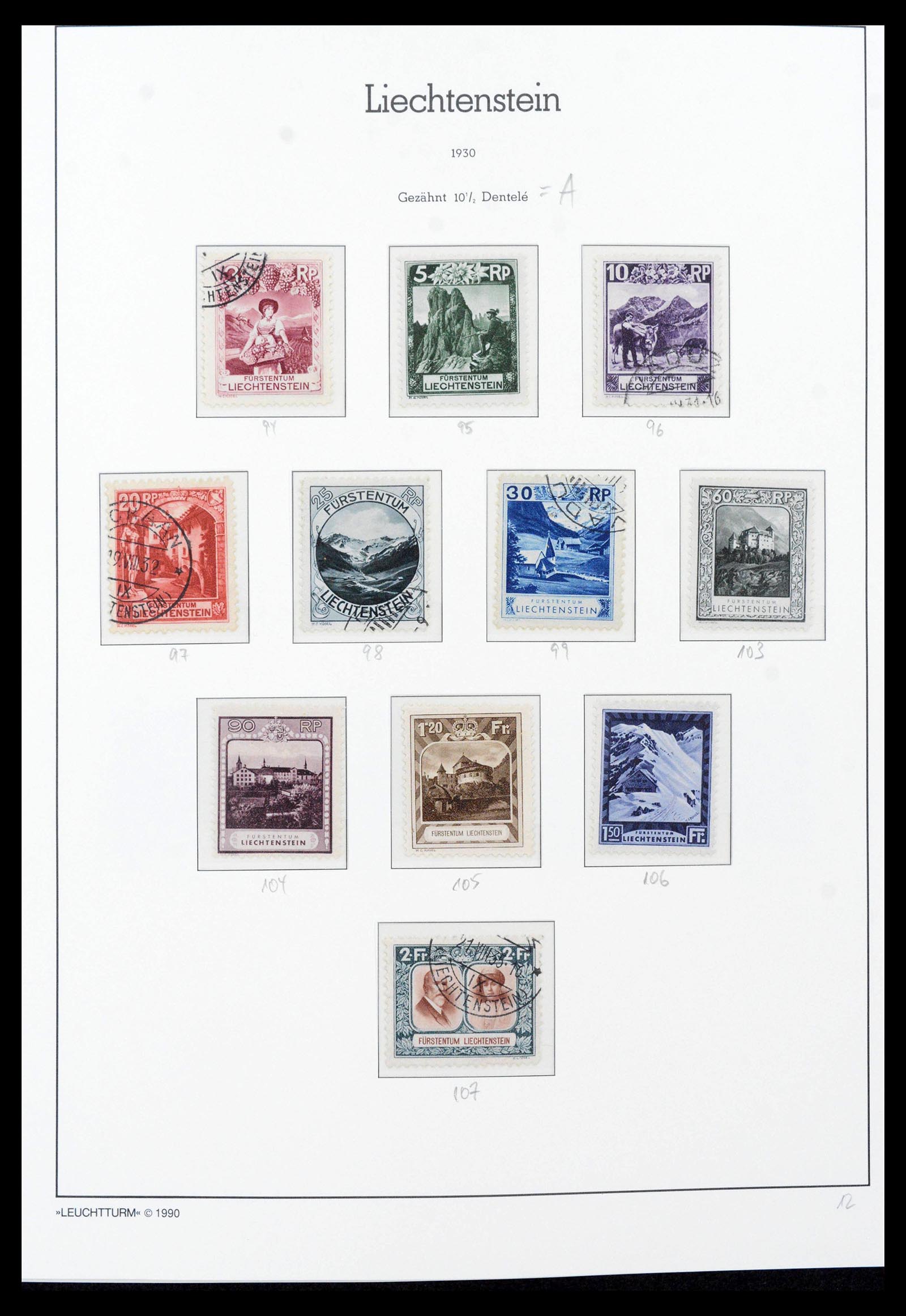 39835 0012 - Postzegelverzameling 39835 Liechtenstein compleet 1912-1980.