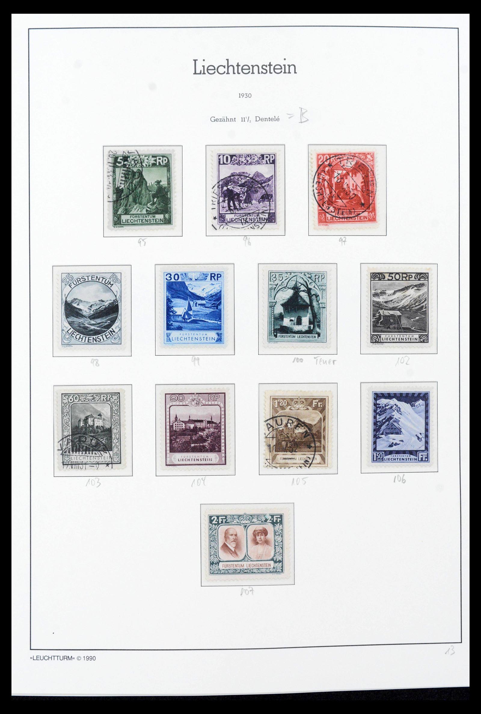 39835 0013 - Postzegelverzameling 39835 Liechtenstein compleet 1912-1980.