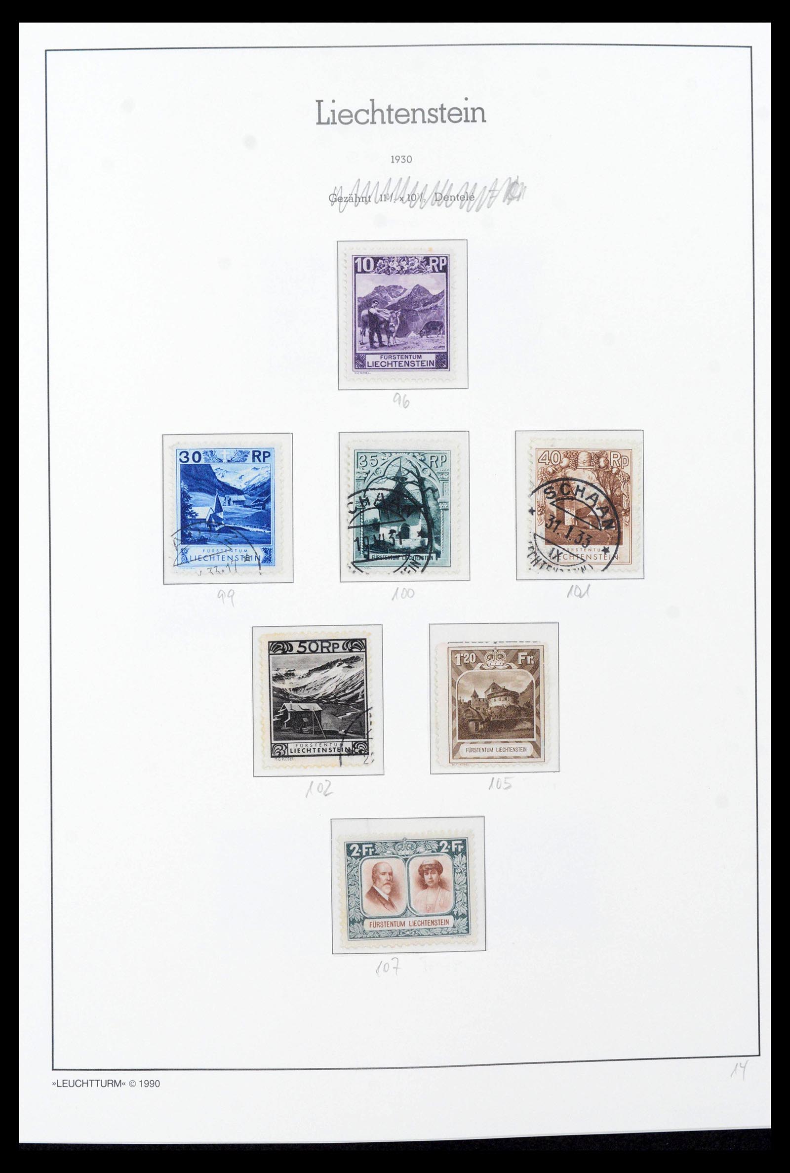 39835 0014 - Postzegelverzameling 39835 Liechtenstein compleet 1912-1980.
