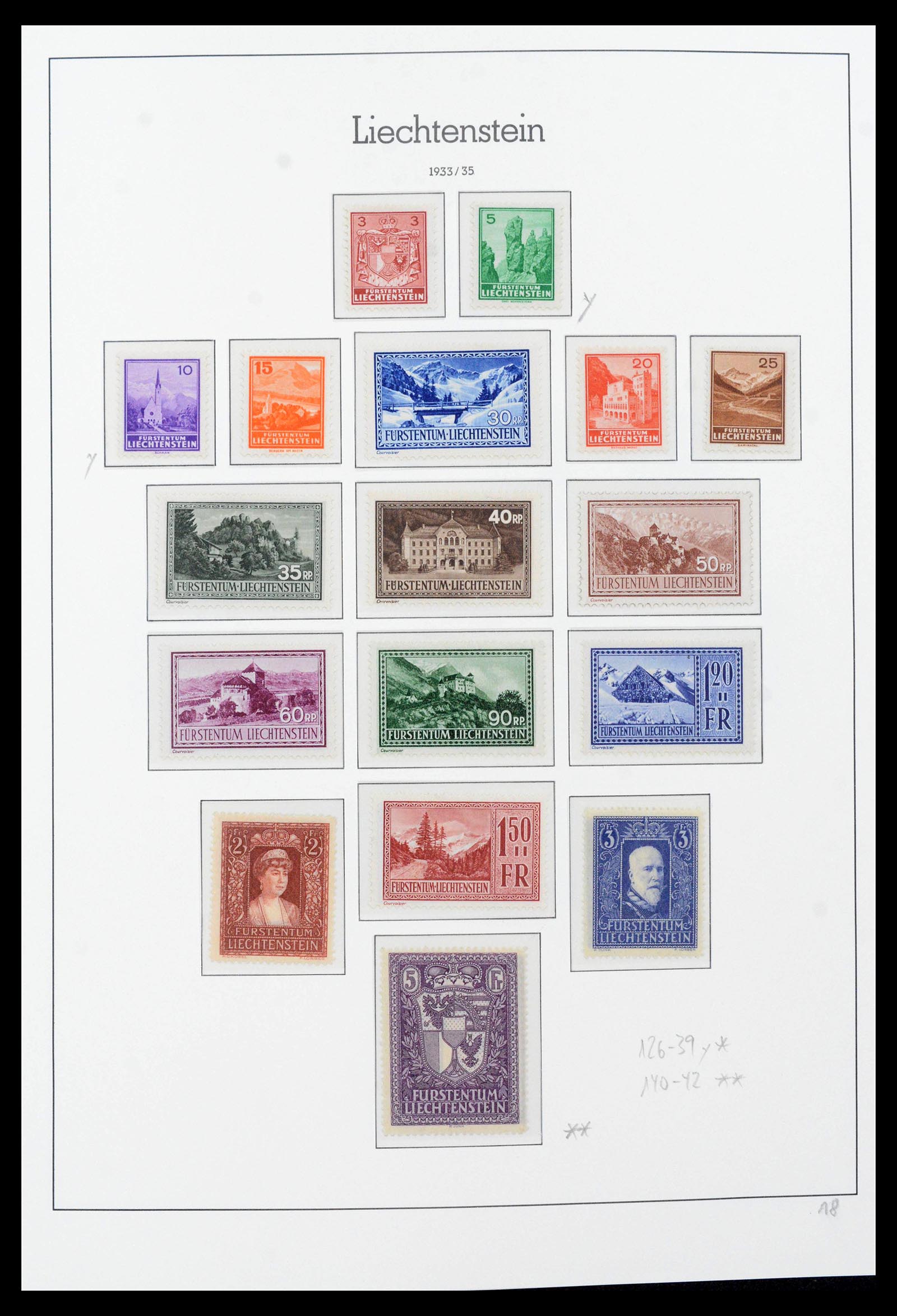 39835 0018 - Postzegelverzameling 39835 Liechtenstein compleet 1912-1980.