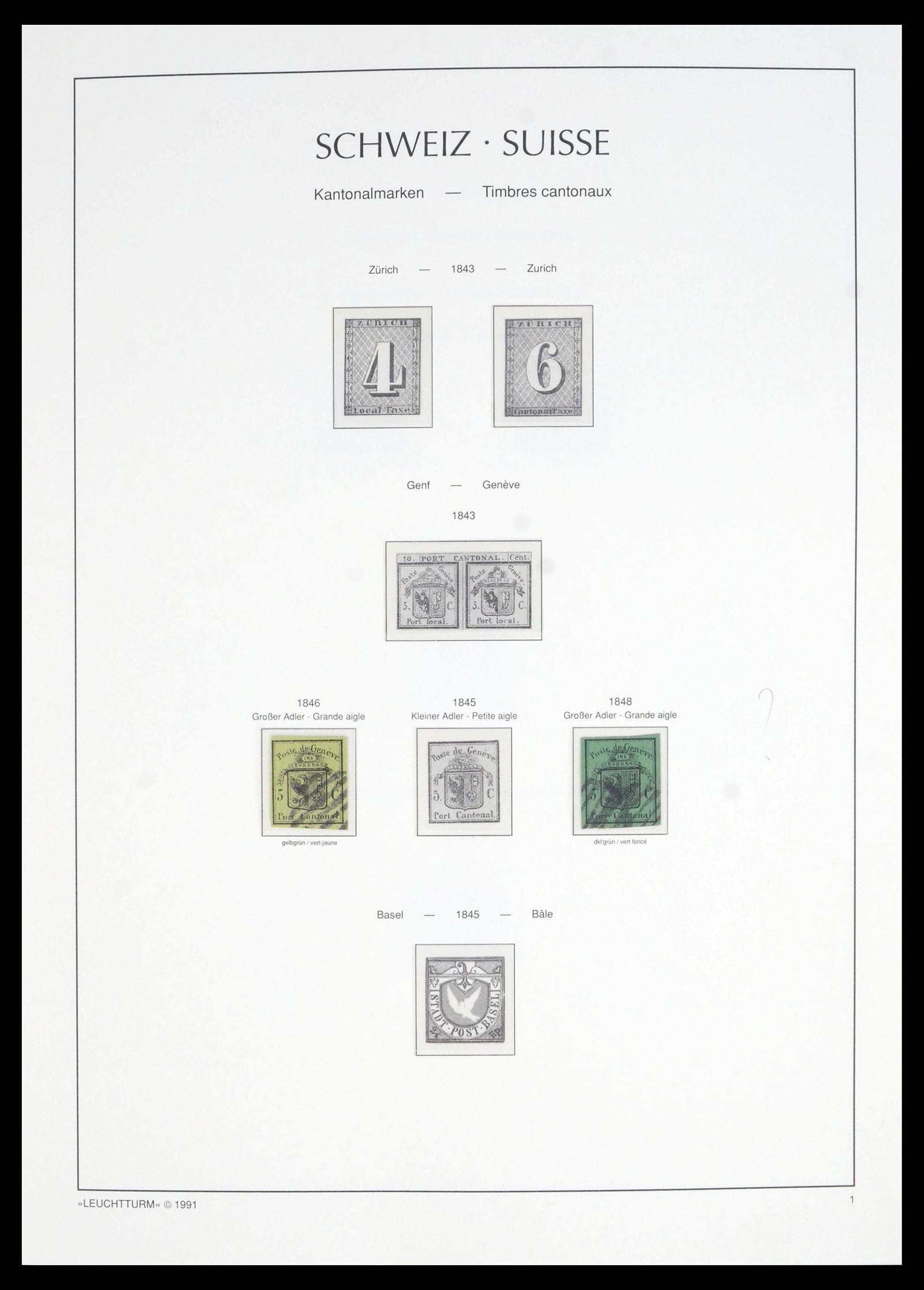39840 0001 - Postzegelverzameling 39840 Zwitserland 1846-1965.