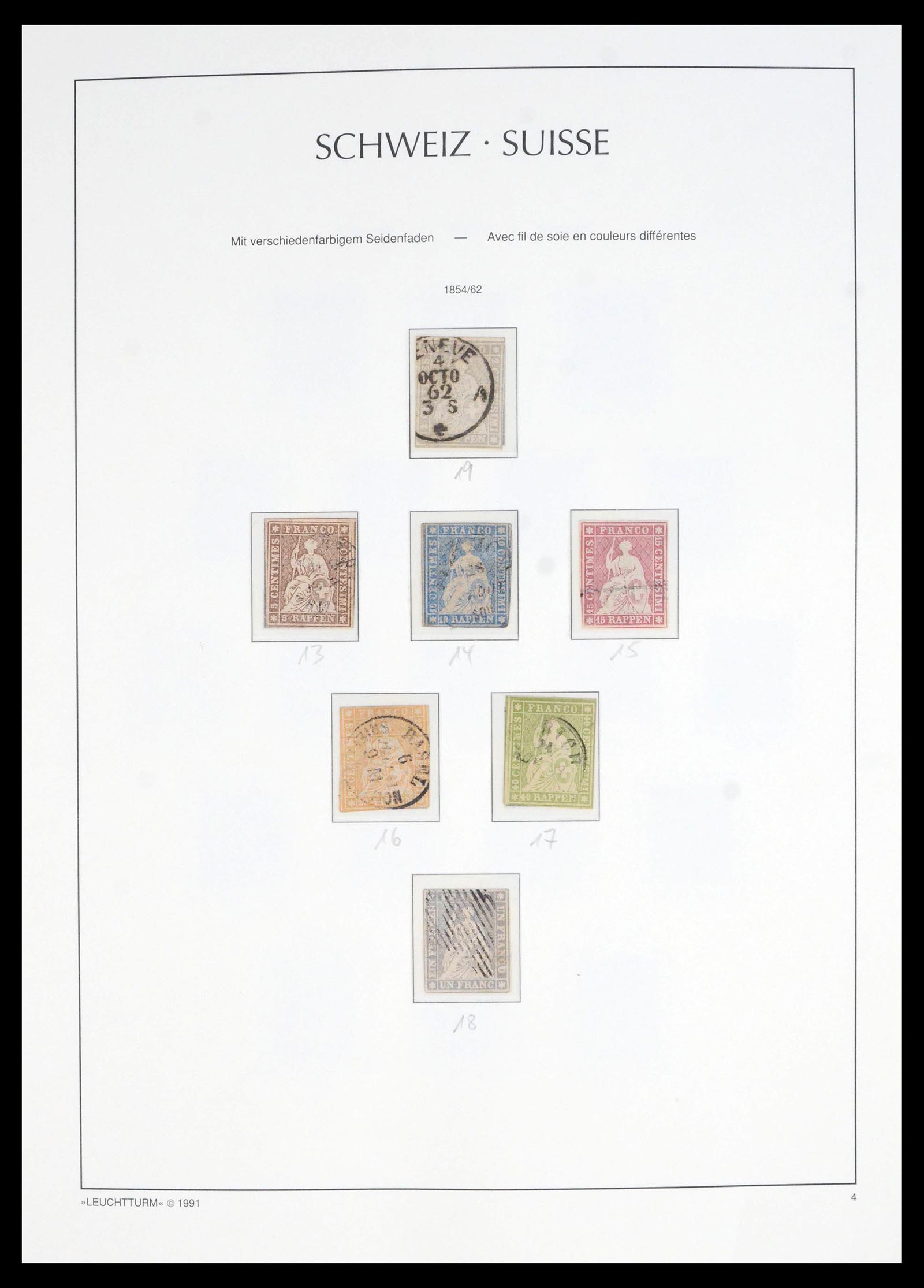 39840 0004 - Postzegelverzameling 39840 Zwitserland 1846-1965.