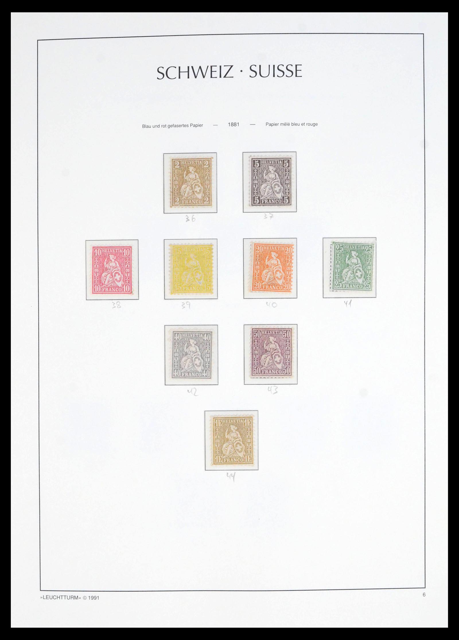 39840 0006 - Postzegelverzameling 39840 Zwitserland 1846-1965.