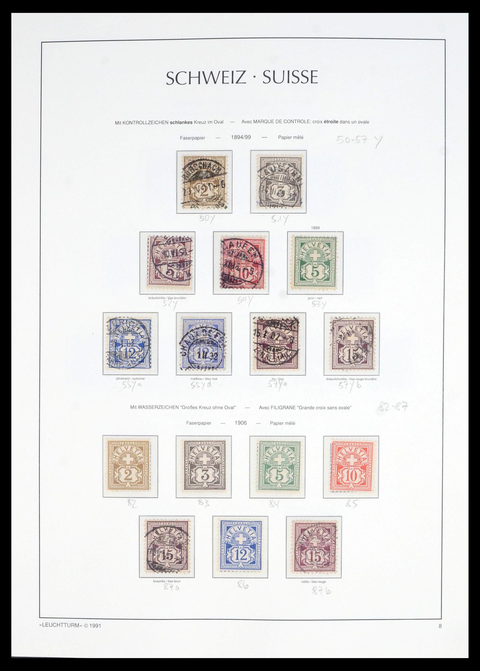 39840 0008 - Postzegelverzameling 39840 Zwitserland 1846-1965.