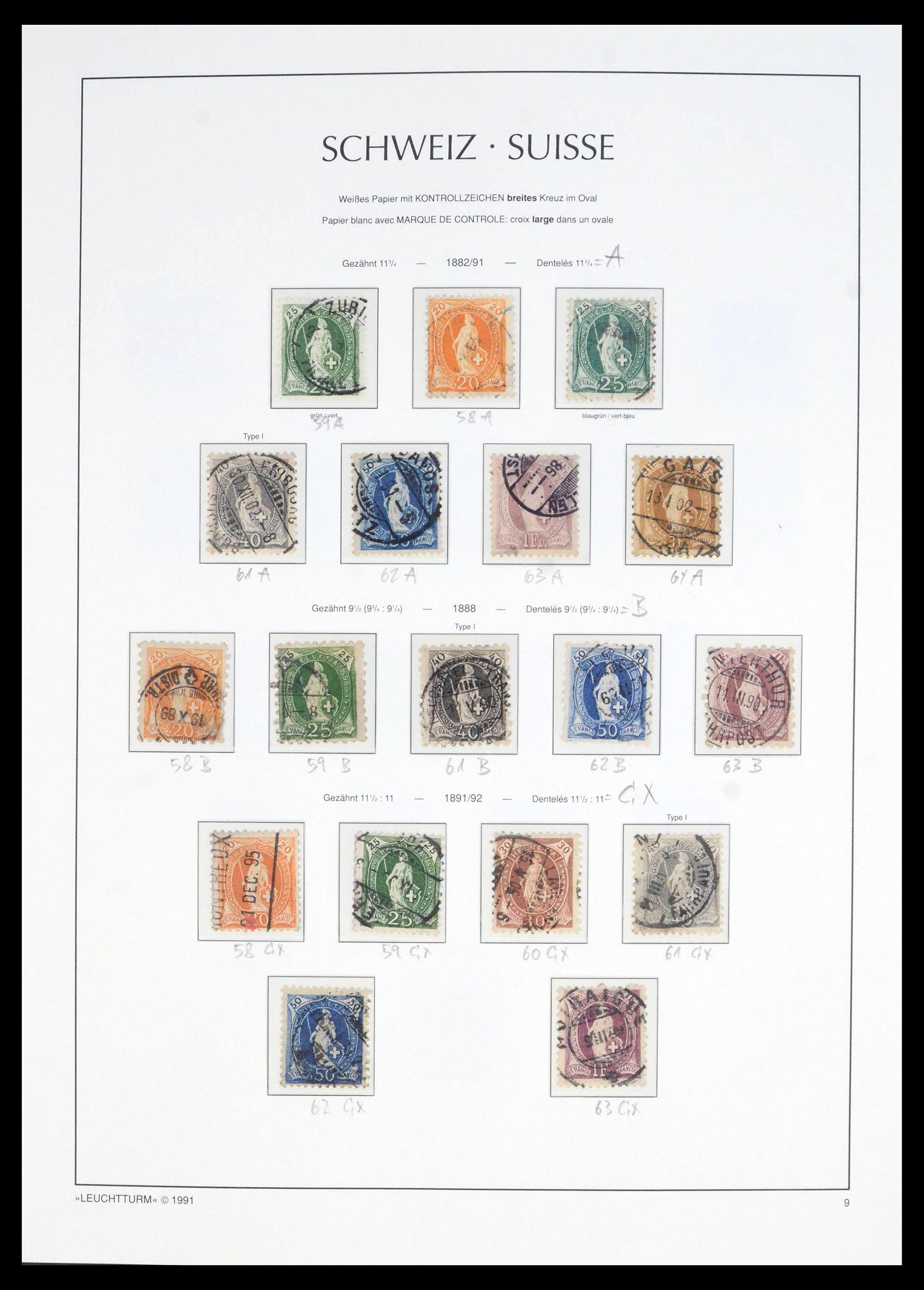 39840 0009 - Postzegelverzameling 39840 Zwitserland 1846-1965.