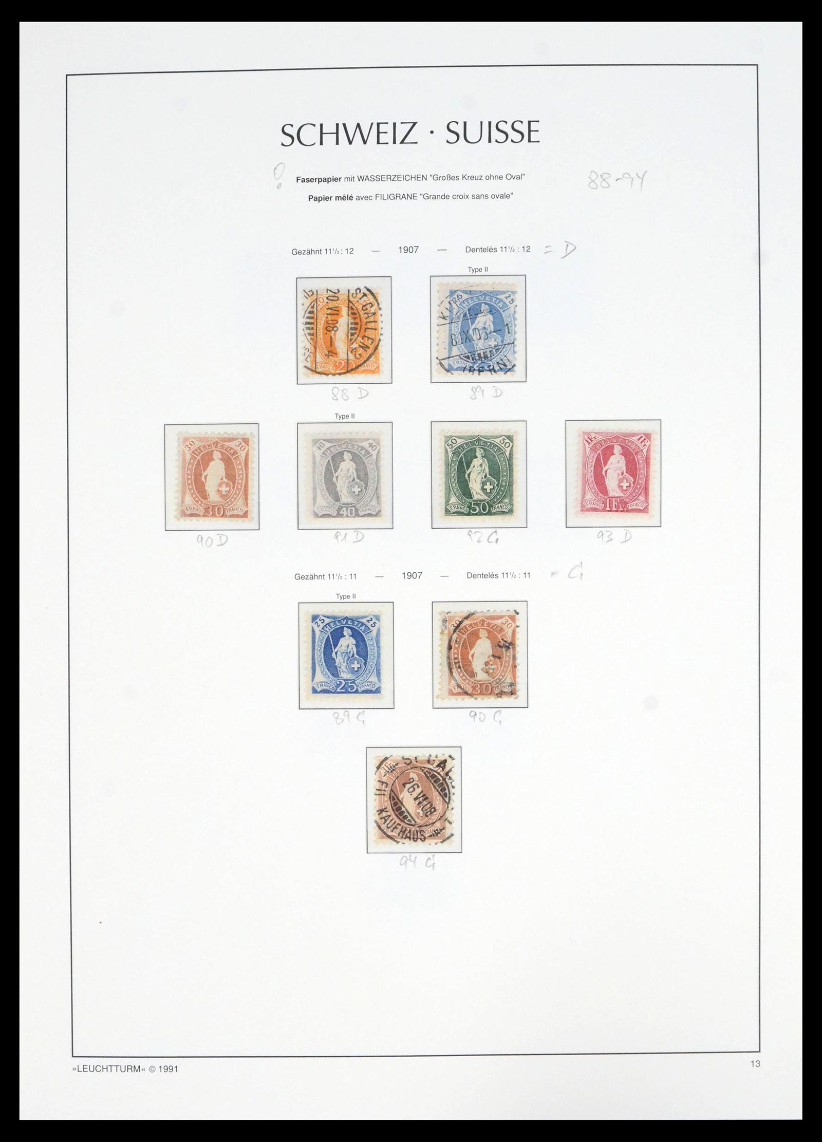 39840 0013 - Postzegelverzameling 39840 Zwitserland 1846-1965.