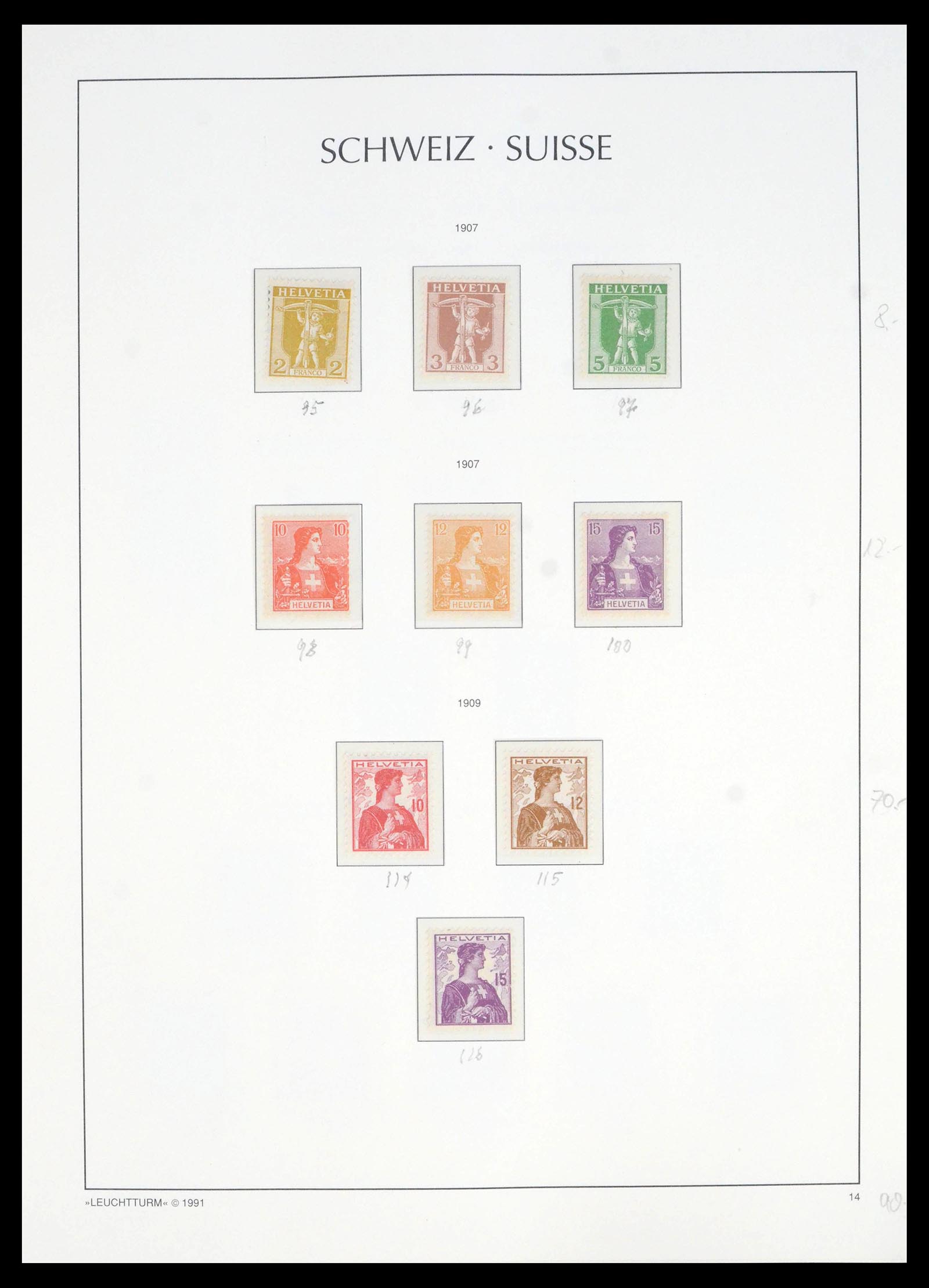 39840 0014 - Postzegelverzameling 39840 Zwitserland 1846-1965.
