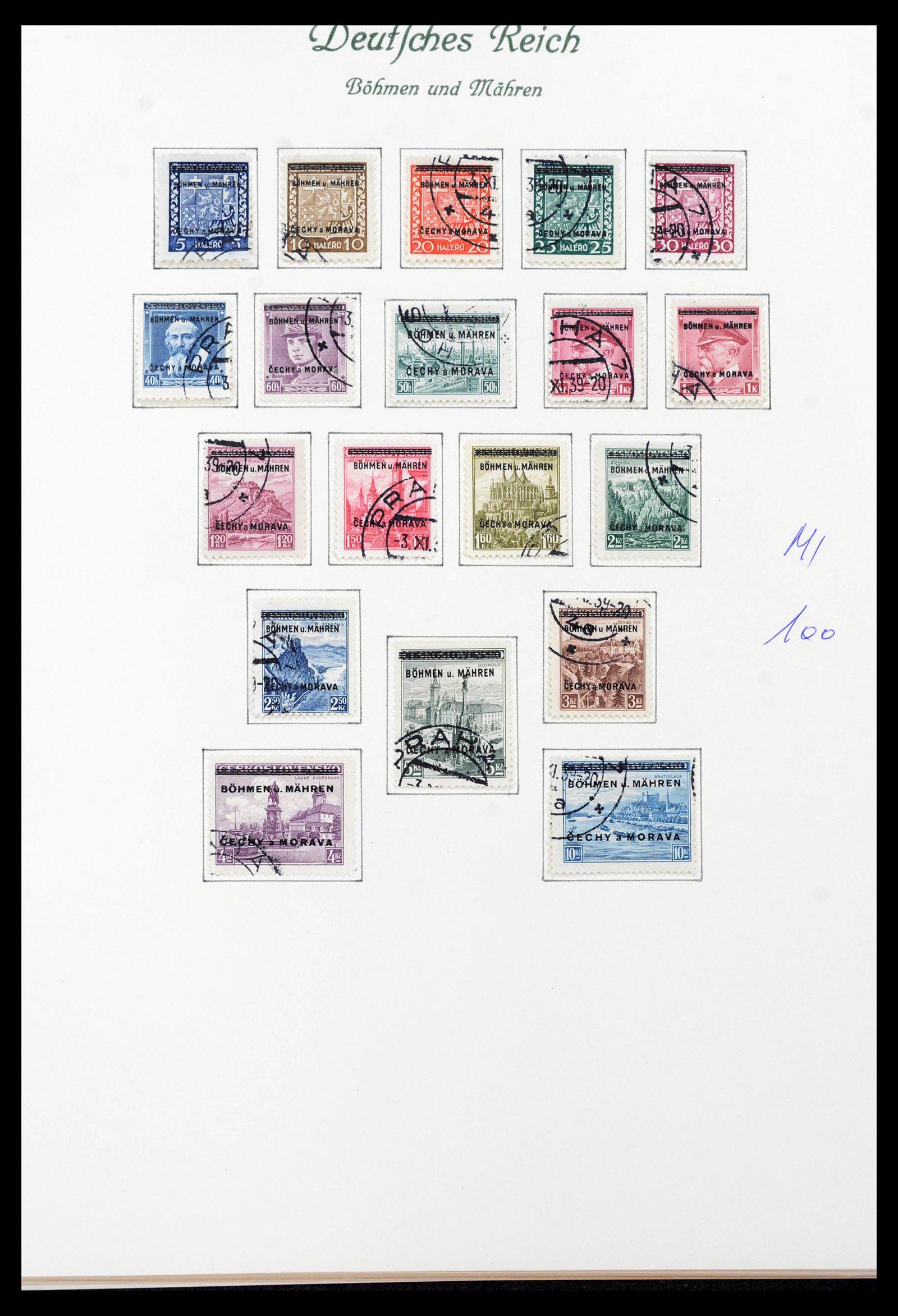 39843 0001 - Postzegelverzameling 39843 Duitse bezettingen WO II 1939-1945.