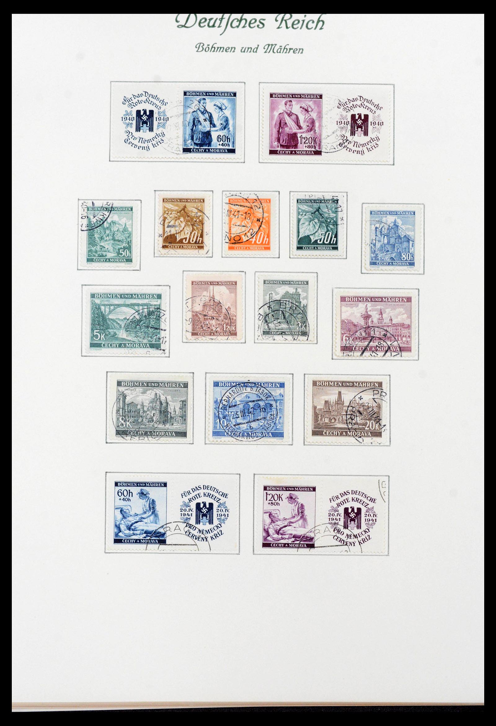 39843 0004 - Postzegelverzameling 39843 Duitse bezettingen WO II 1939-1945.