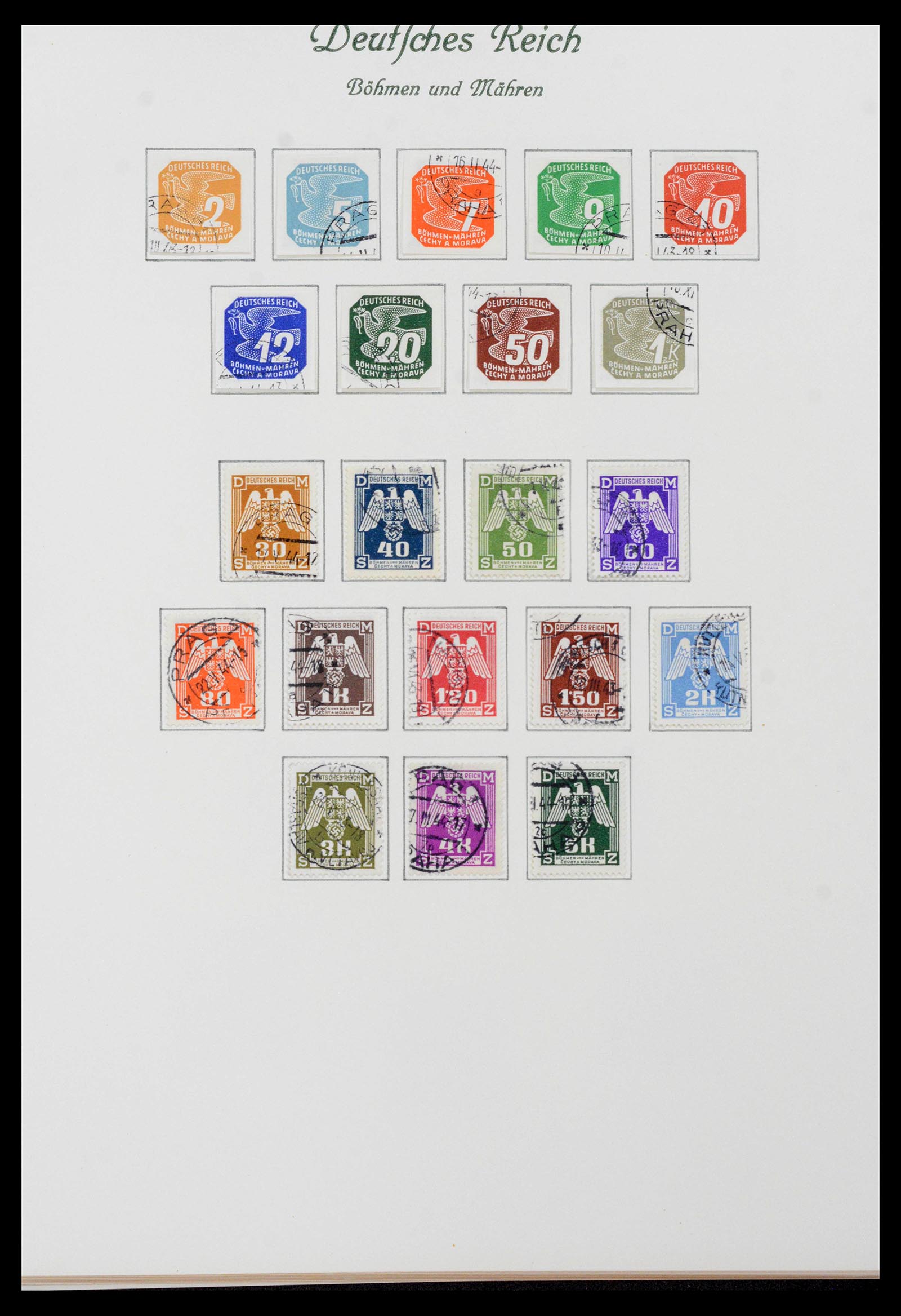 39843 0008 - Postzegelverzameling 39843 Duitse bezettingen WO II 1939-1945.