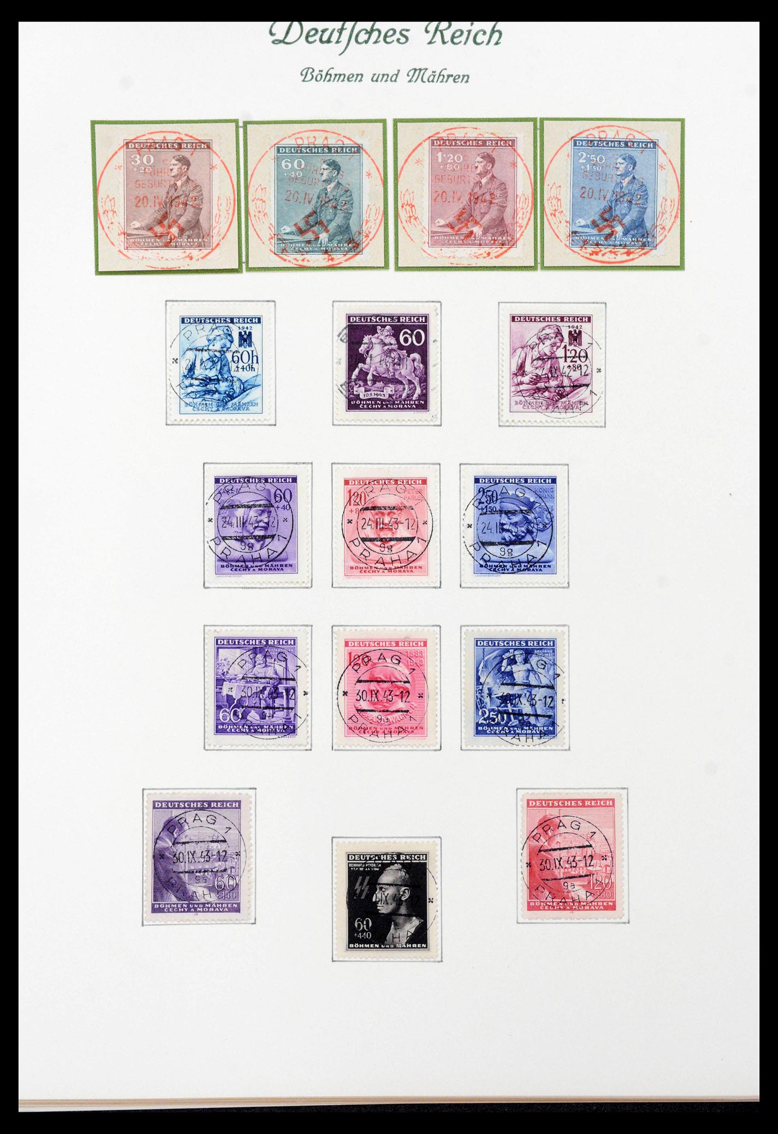 39843 0009 - Postzegelverzameling 39843 Duitse bezettingen WO II 1939-1945.