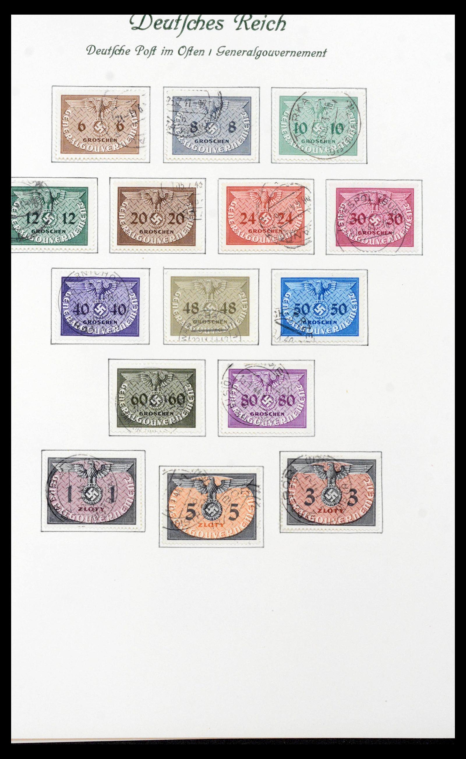 39843 0013 - Postzegelverzameling 39843 Duitse bezettingen WO II 1939-1945.