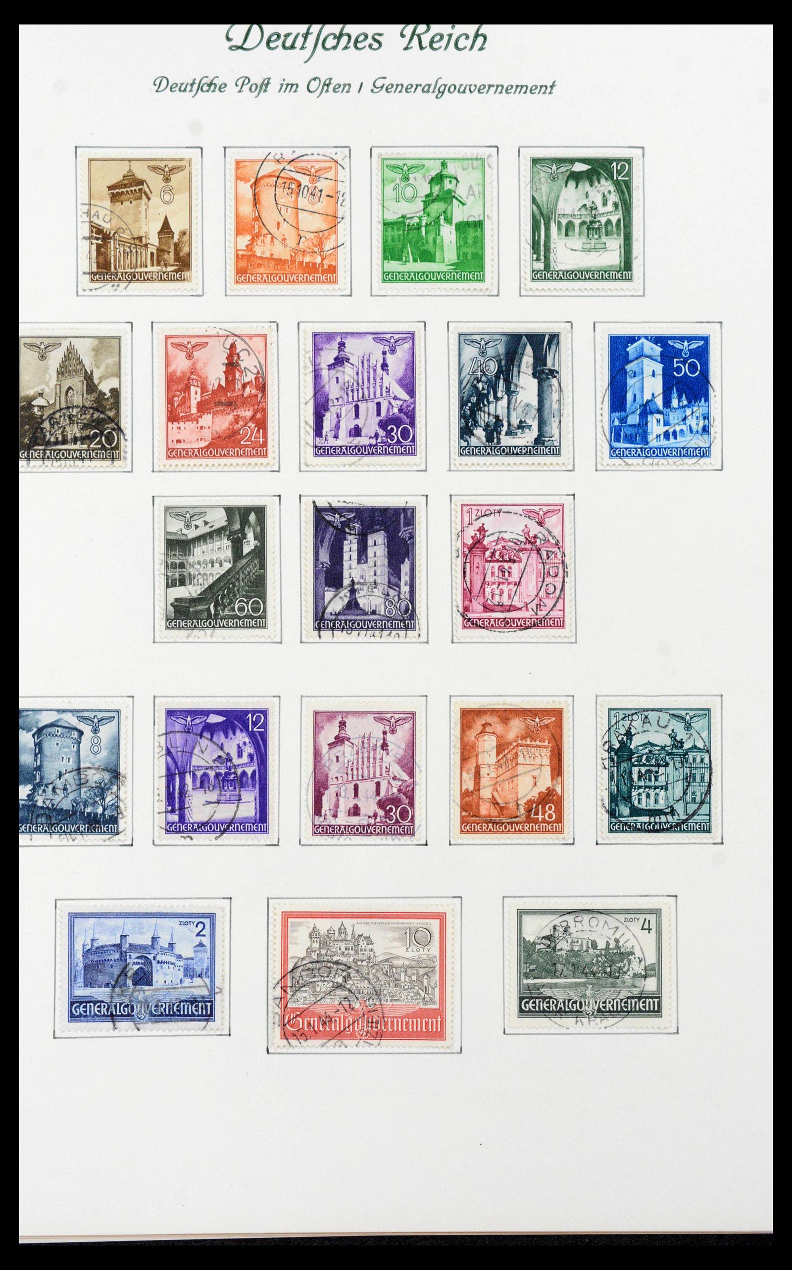 39843 0014 - Postzegelverzameling 39843 Duitse bezettingen WO II 1939-1945.