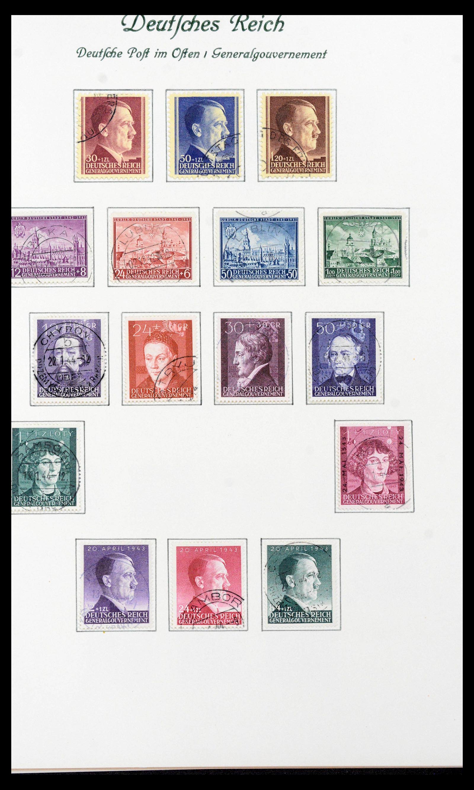 39843 0017 - Postzegelverzameling 39843 Duitse bezettingen WO II 1939-1945.
