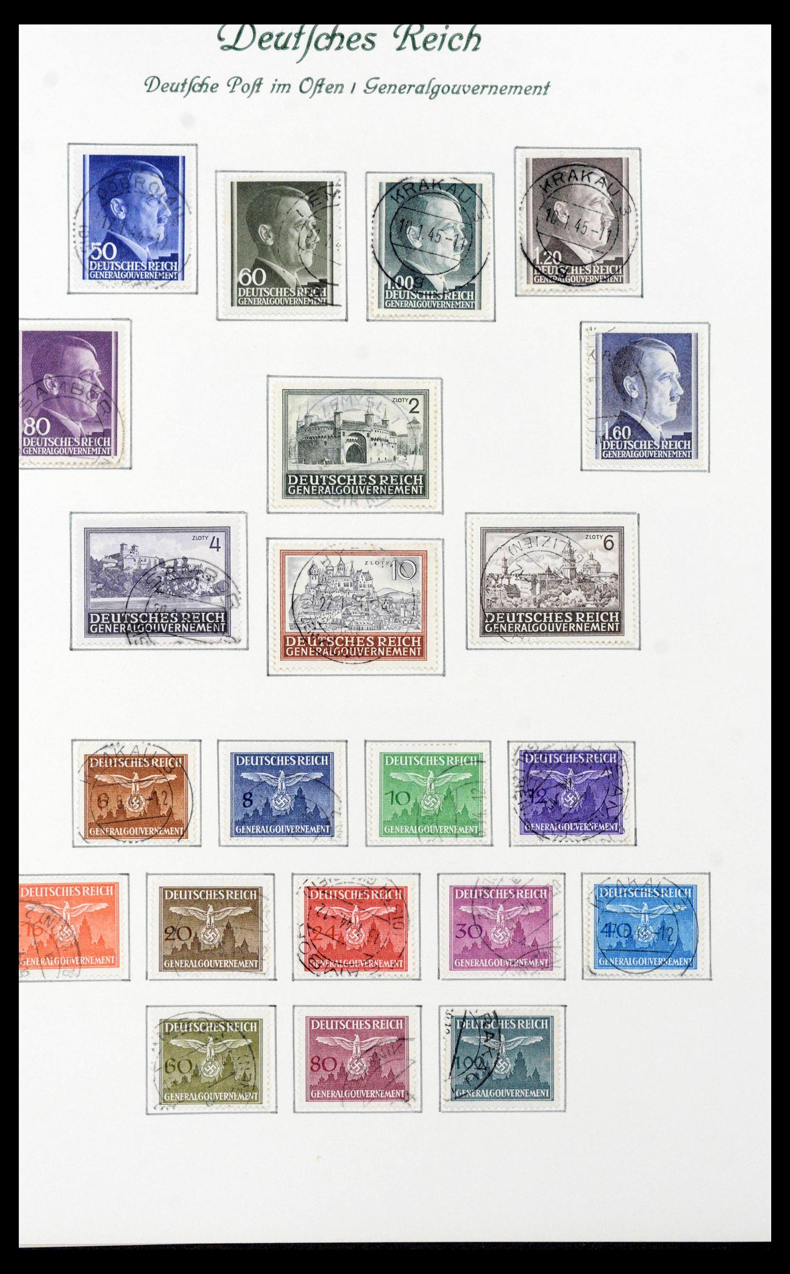 39843 0018 - Postzegelverzameling 39843 Duitse bezettingen WO II 1939-1945.