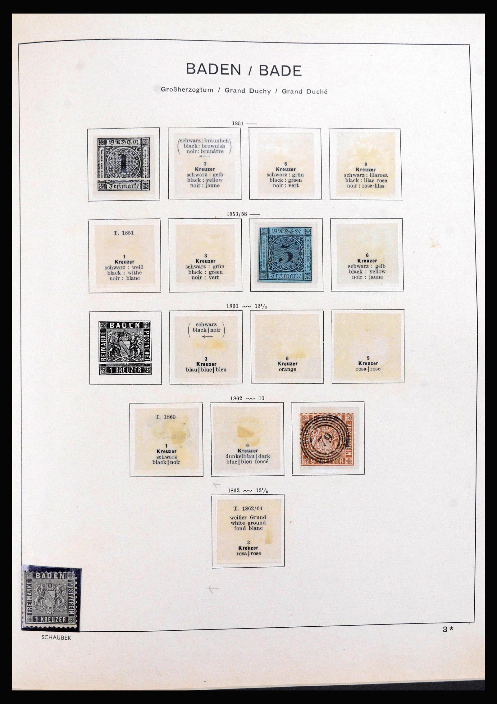 39850 0003 - Stamp collection 39850 Old German State s and territories 1851-1923.