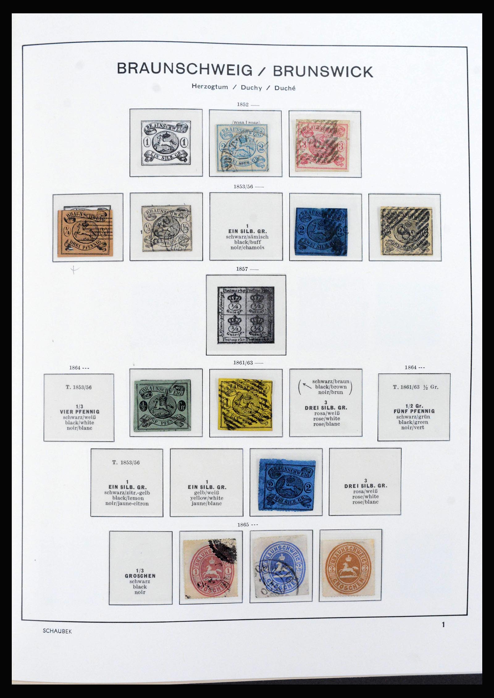 39850 0007 - Stamp collection 39850 Old German State s and territories 1851-1923.