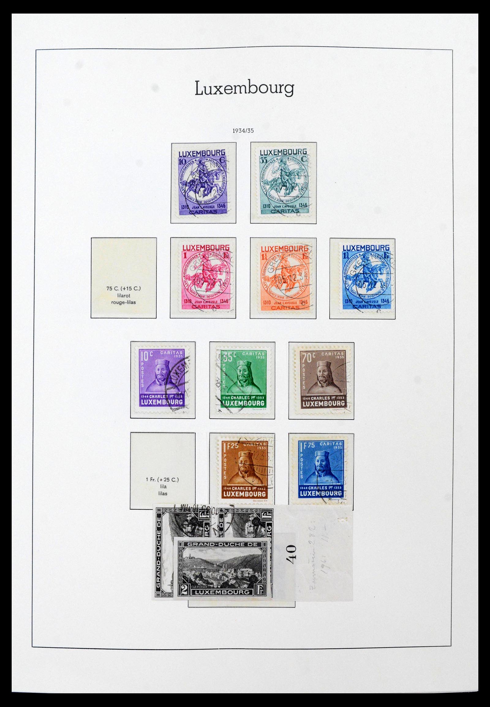 39863 0019 - Postzegelverzameling 39863 Luxemburg 1852-1980.