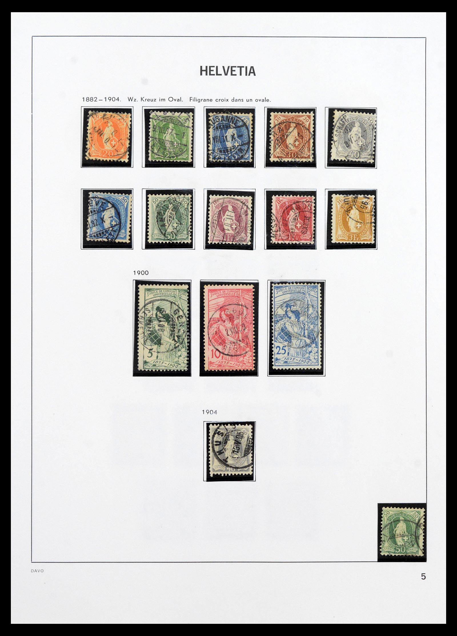 39865 0005 - Postzegelverzameling 39865 Zwitserland 1850-1992.