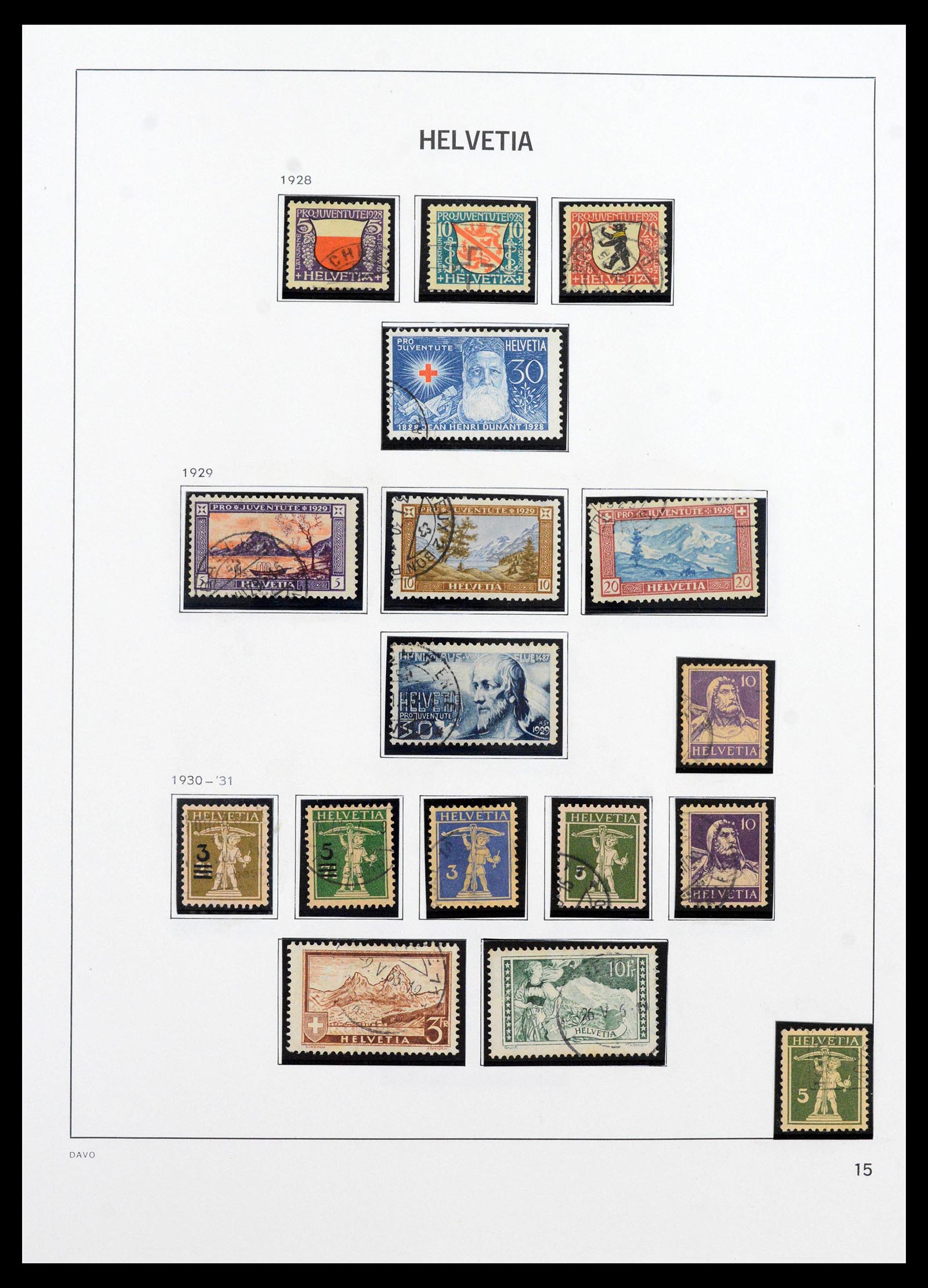 39865 0016 - Postzegelverzameling 39865 Zwitserland 1850-1992.