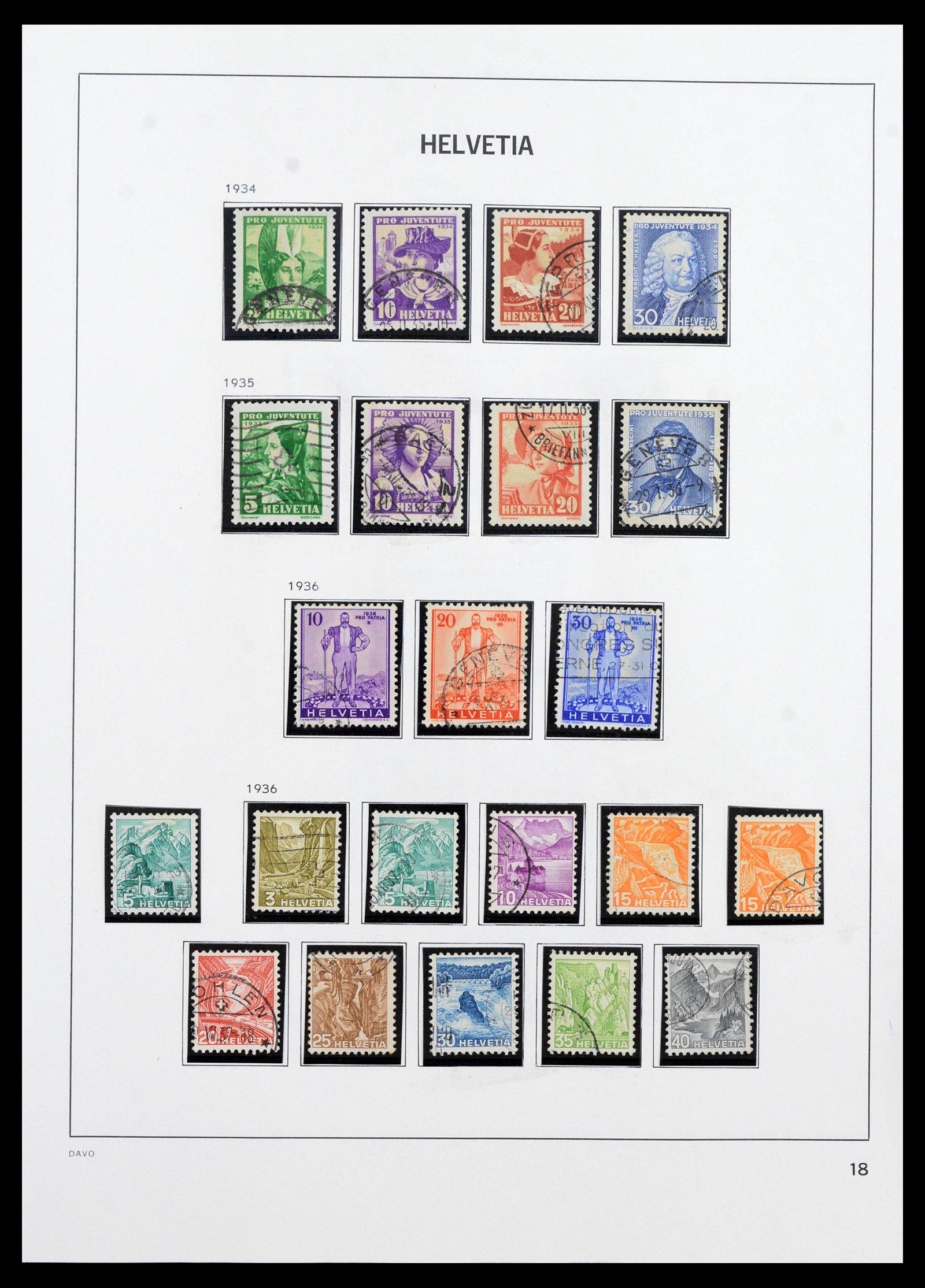 39865 0019 - Postzegelverzameling 39865 Zwitserland 1850-1992.